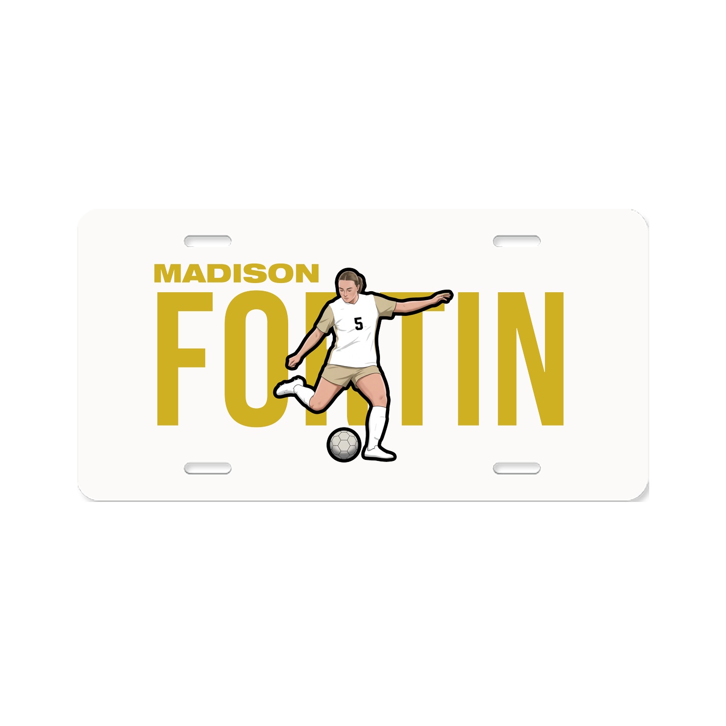 License Plate — Player Name in Classic