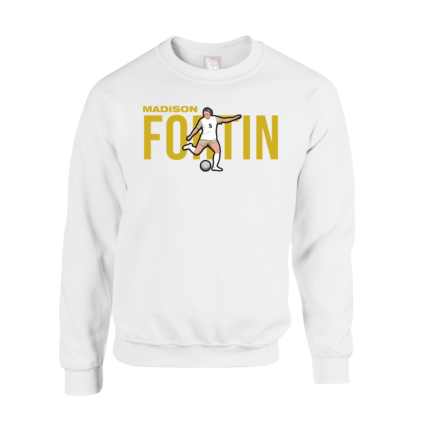 Fleece Crew — Player Name in White