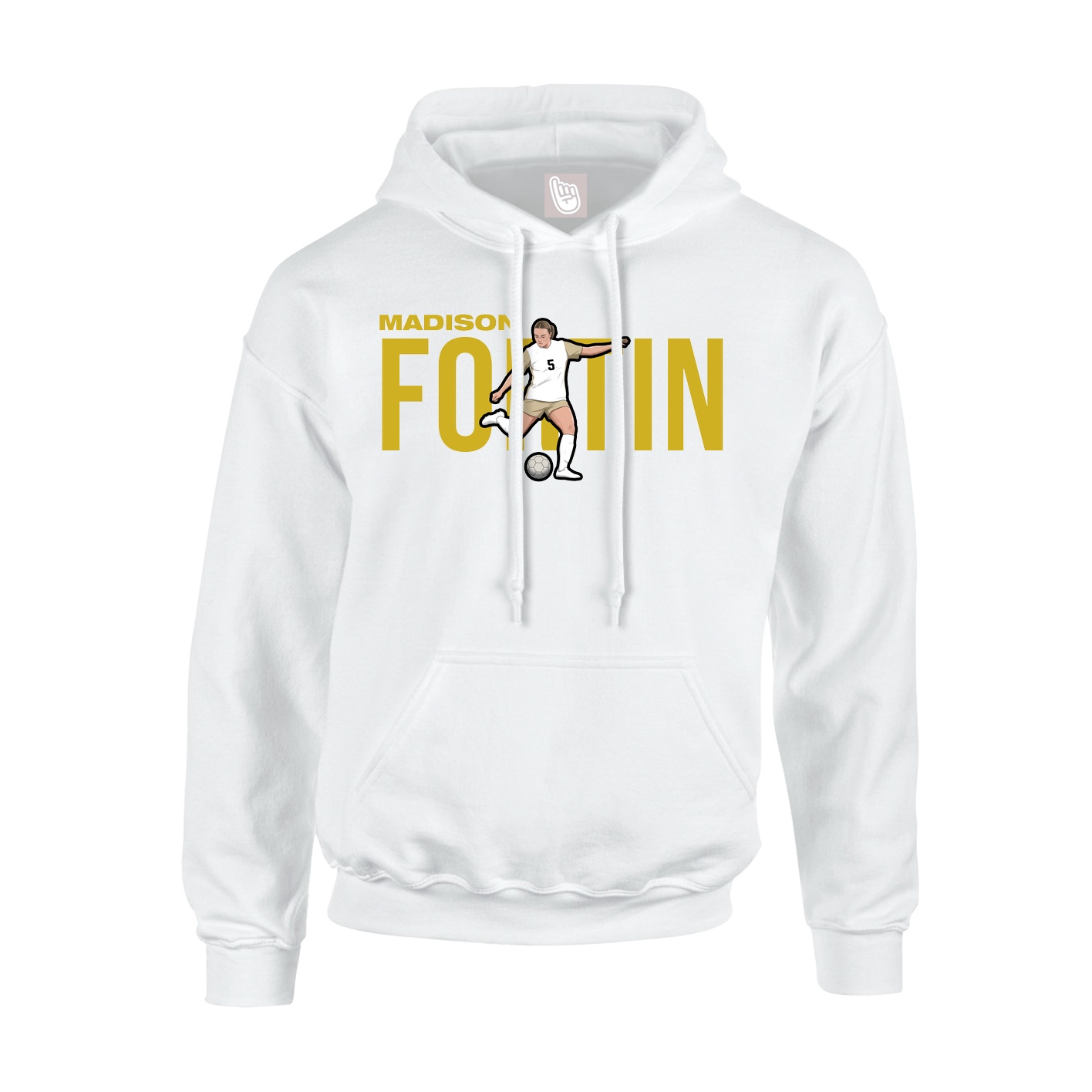 Youth Hoodie — Player Name in White
