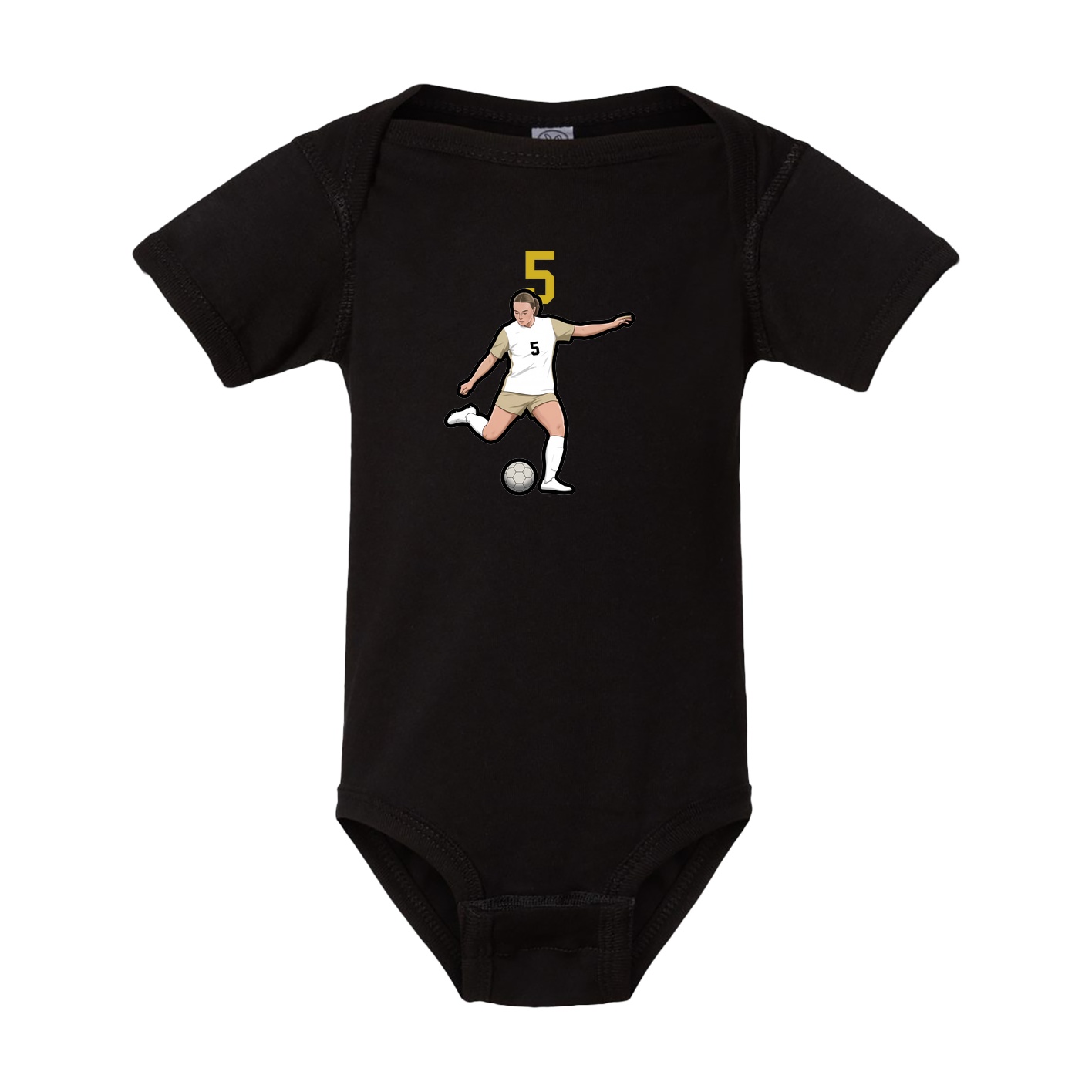 Baby Onesie — Number Top in Black
