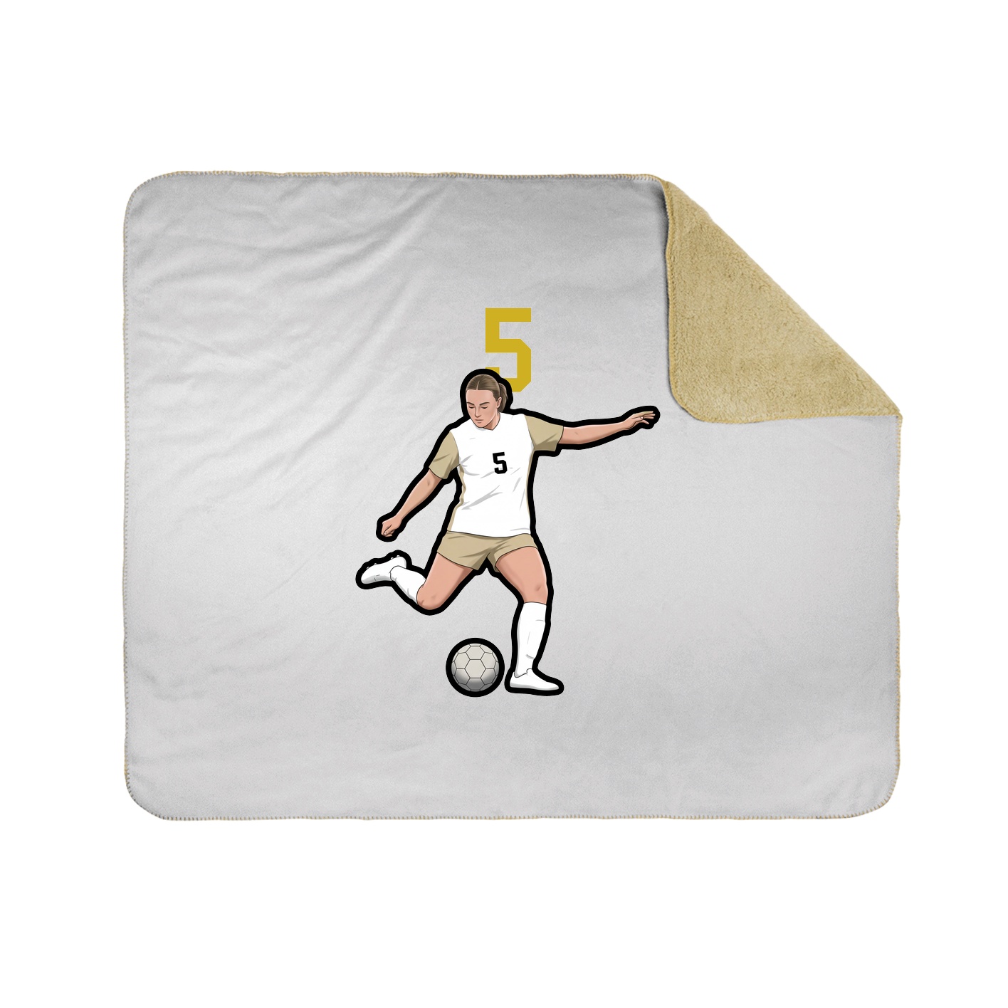 Throw Blanket — Number Top in White