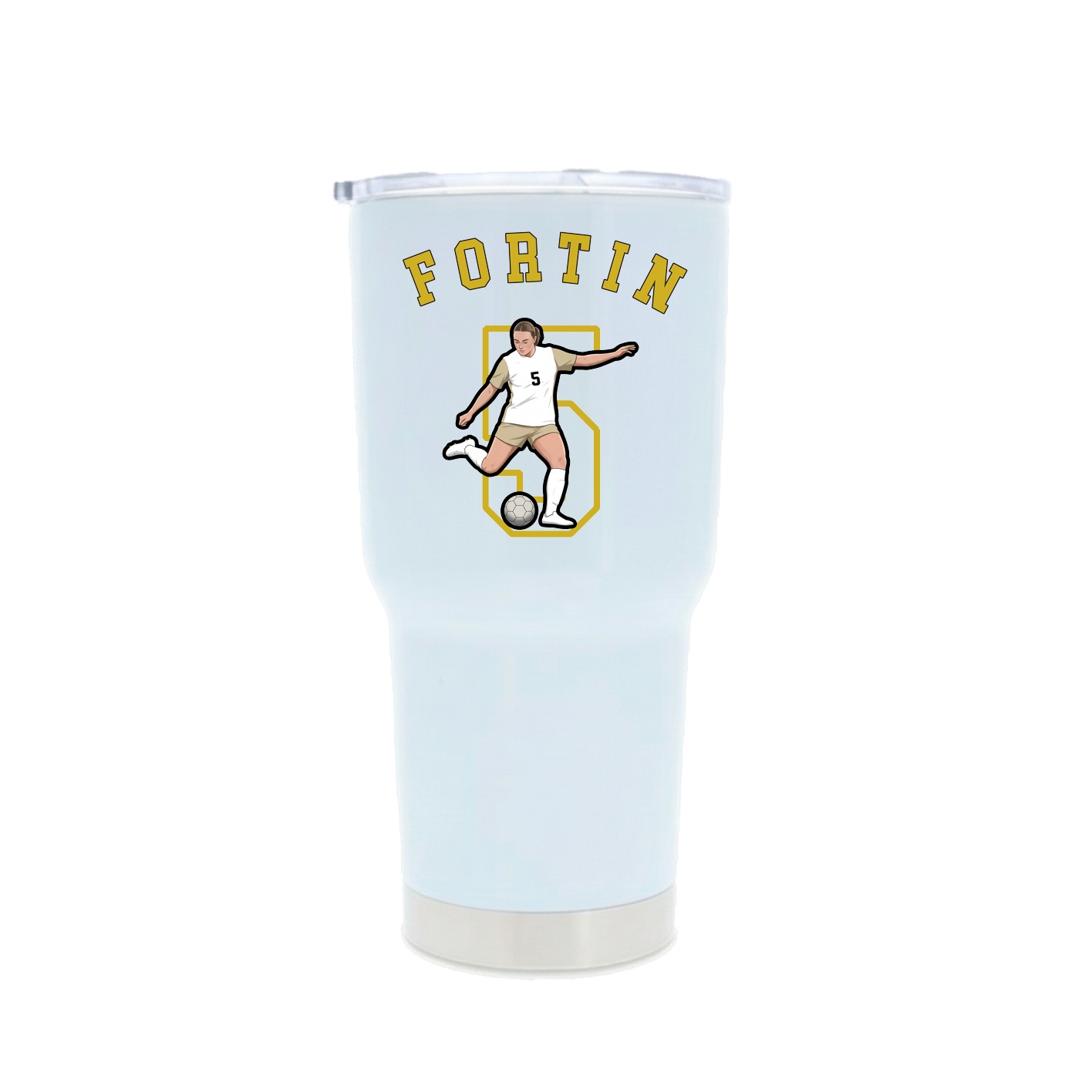 30oz Stainless Steel Tumbler — Shirsey Arch in White