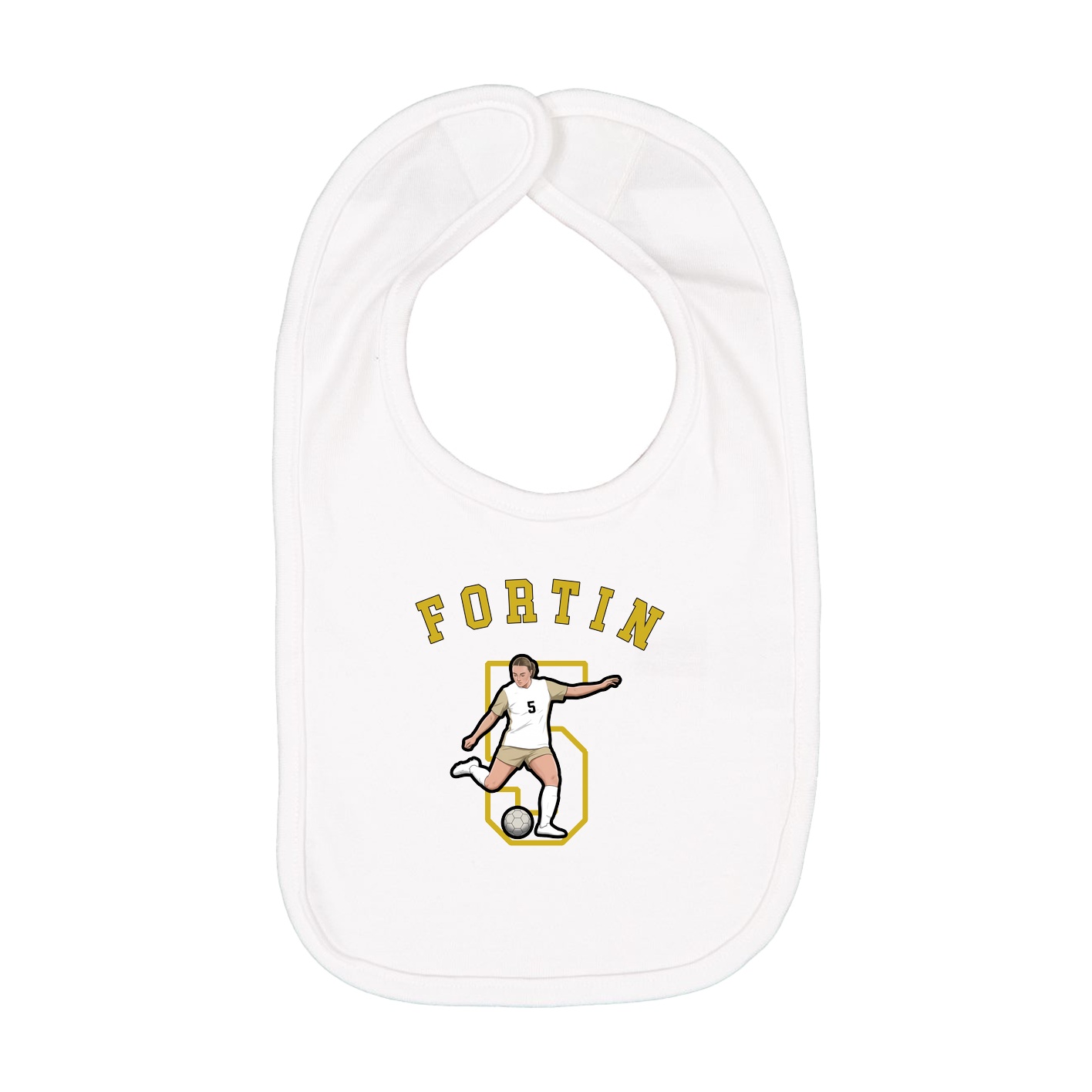 Infant Bib — Shirsey Arch in White