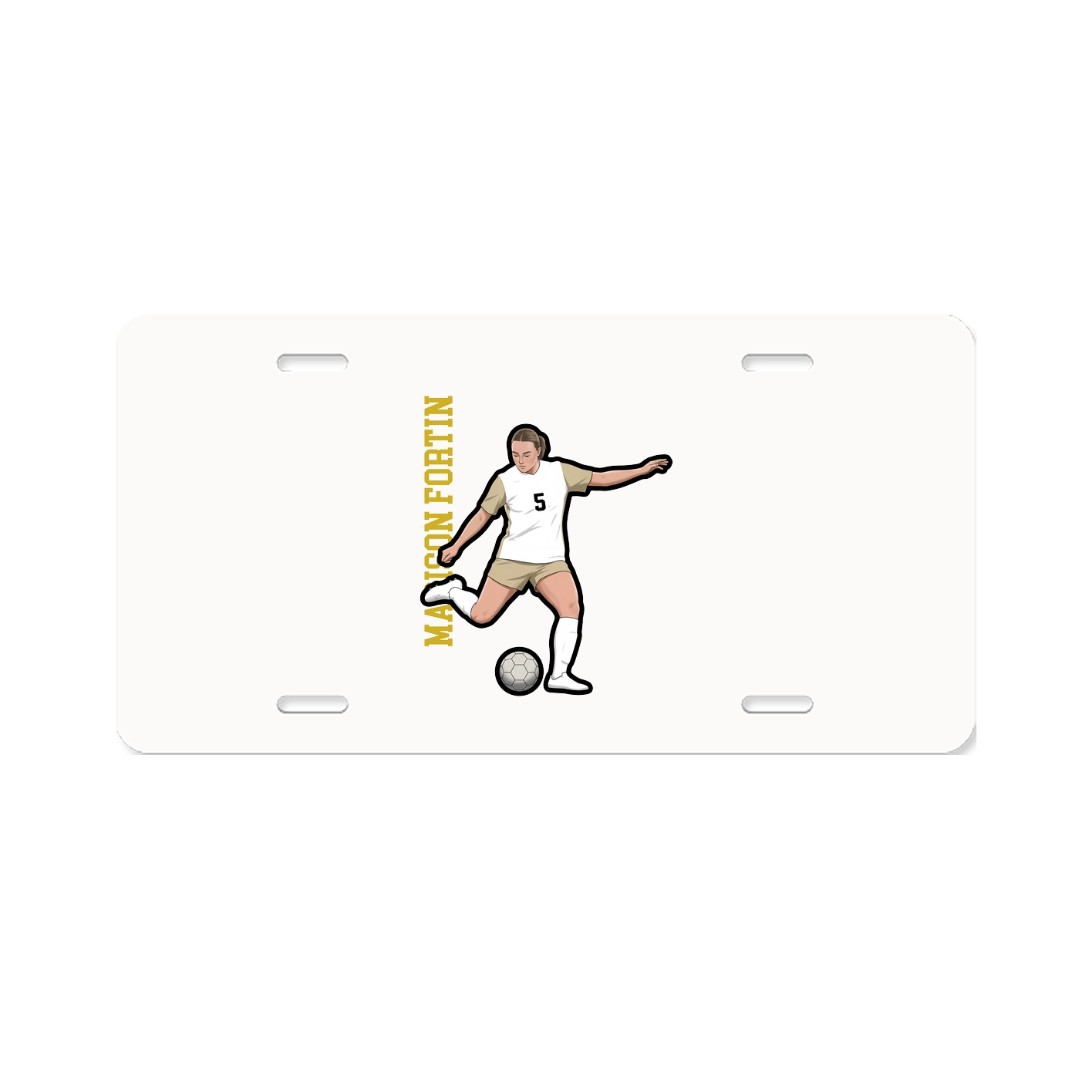 License Plate — Name Vertical in Classic