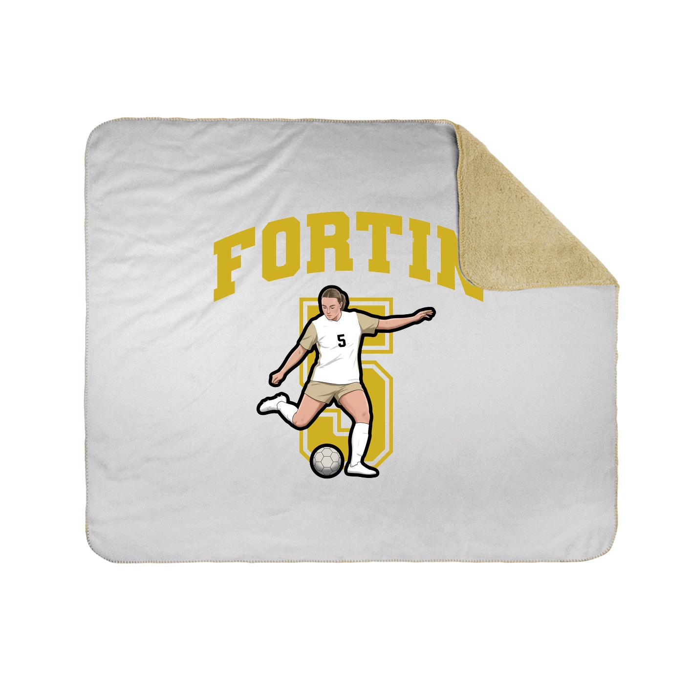 Throw Blanket — Number in White