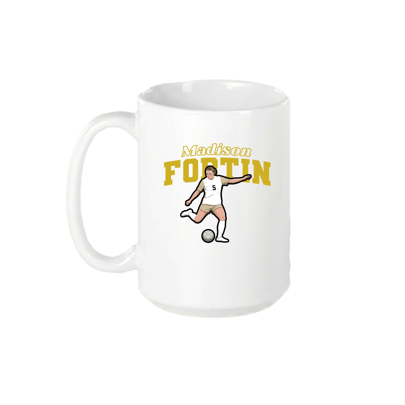 15oz Coffee Mug — Name Arch in White
