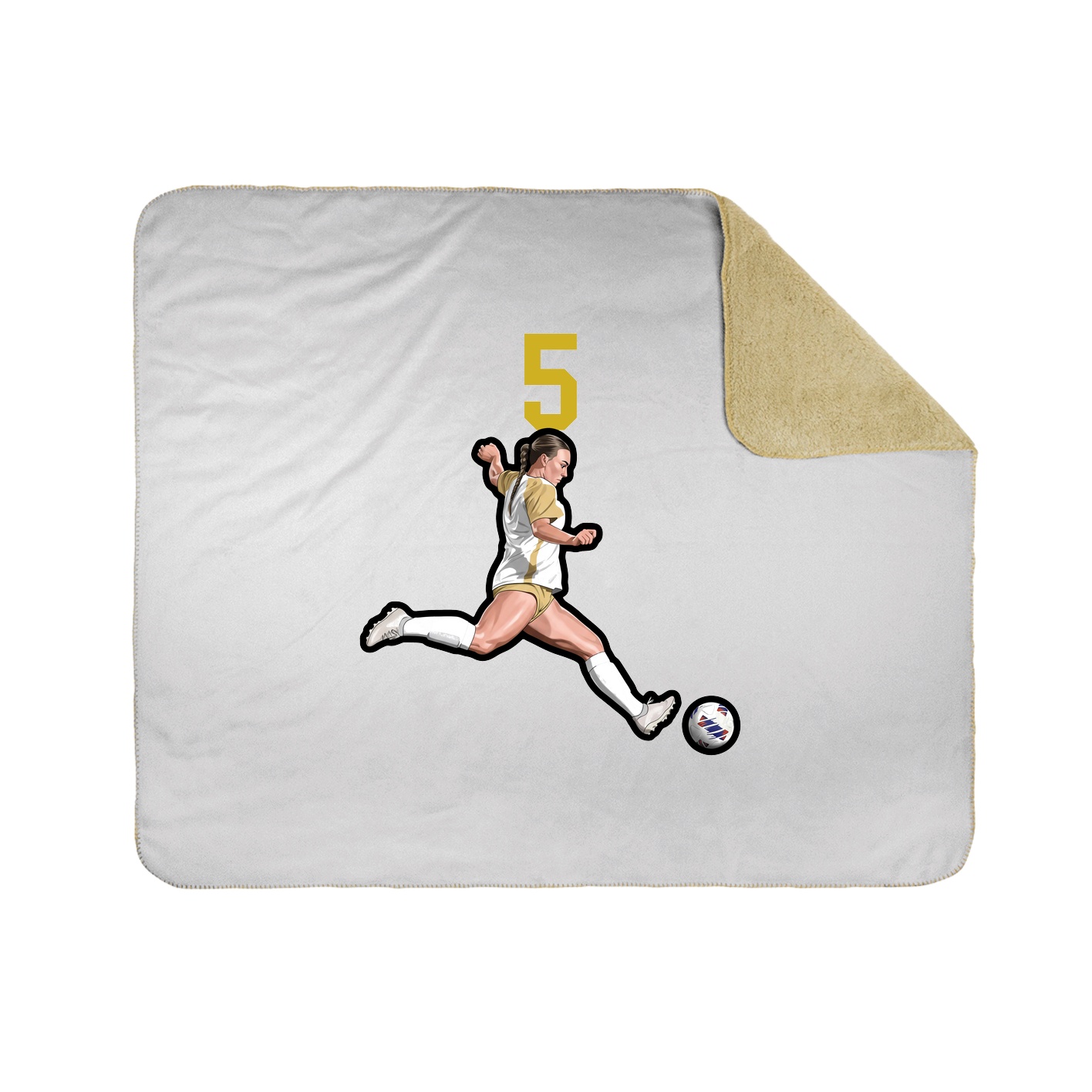 Throw Blanket — Number Top in White
