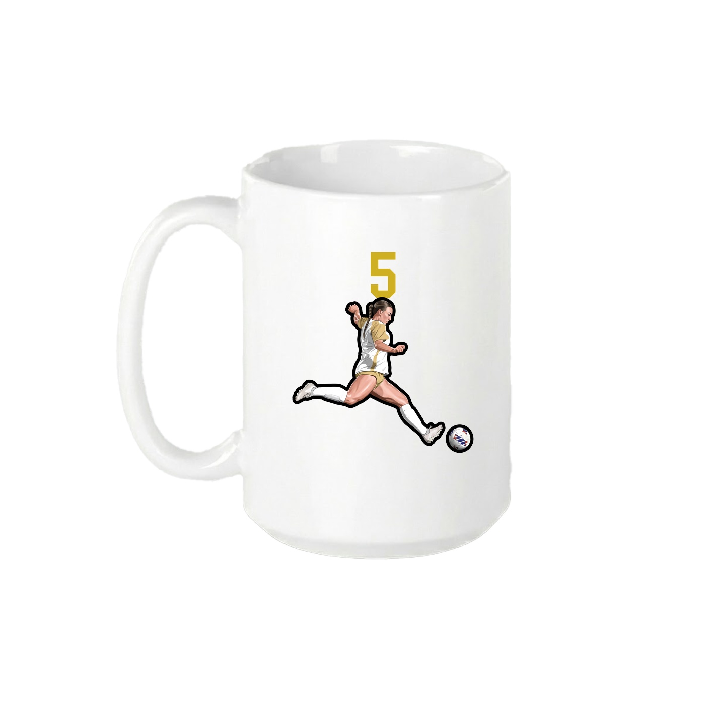 15oz Coffee Mug — Number Top in White