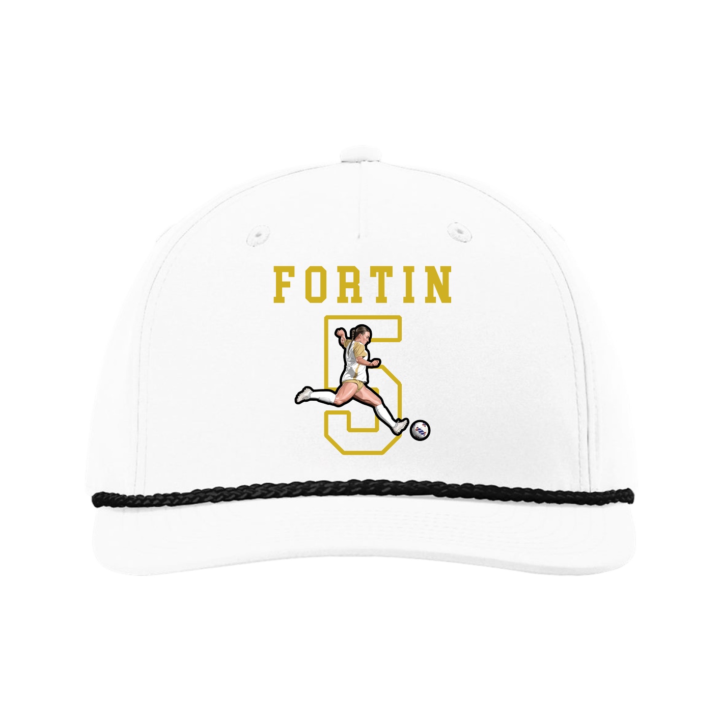 Five-Panel Classic Rope Cap — Shirsey in White