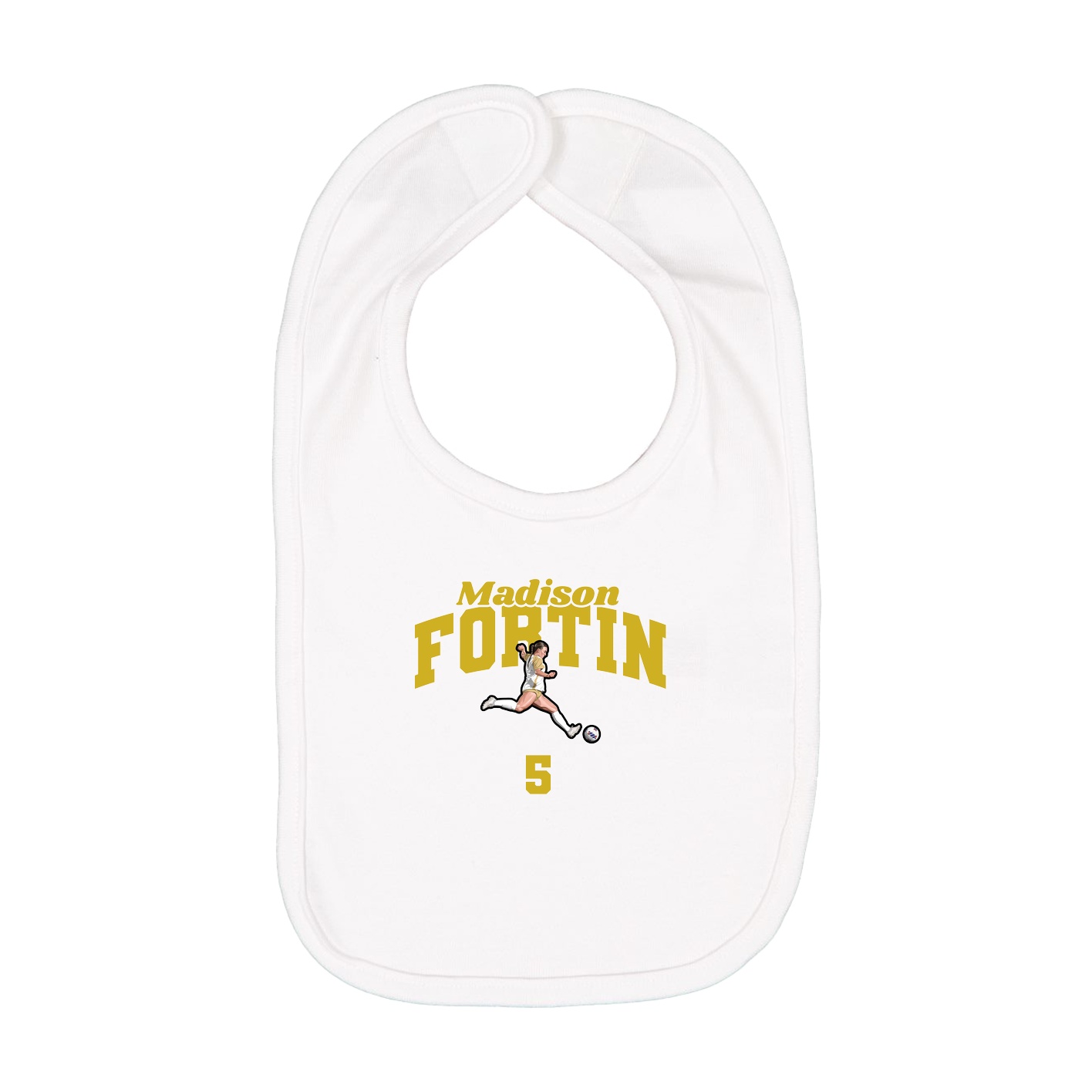 Infant Bib — Signature Arch in White