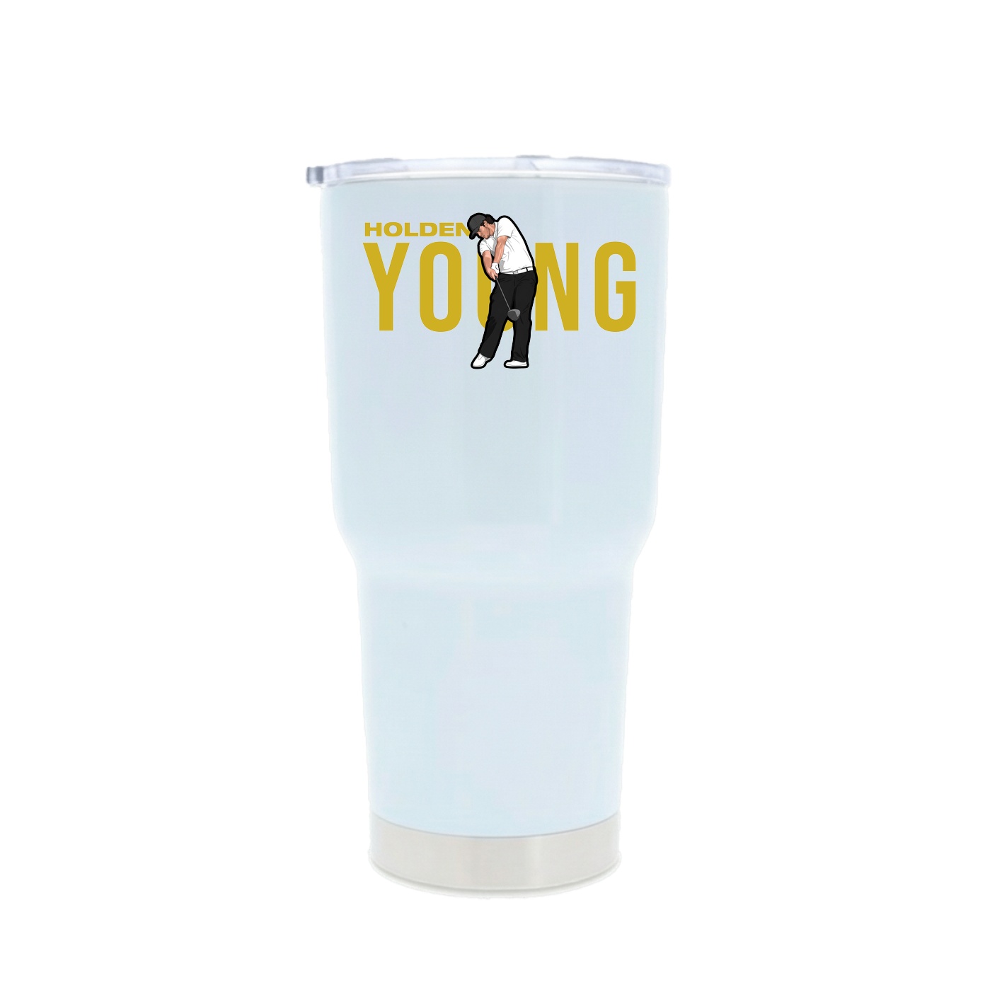 30oz Stainless Steel Tumbler — Player Name in White