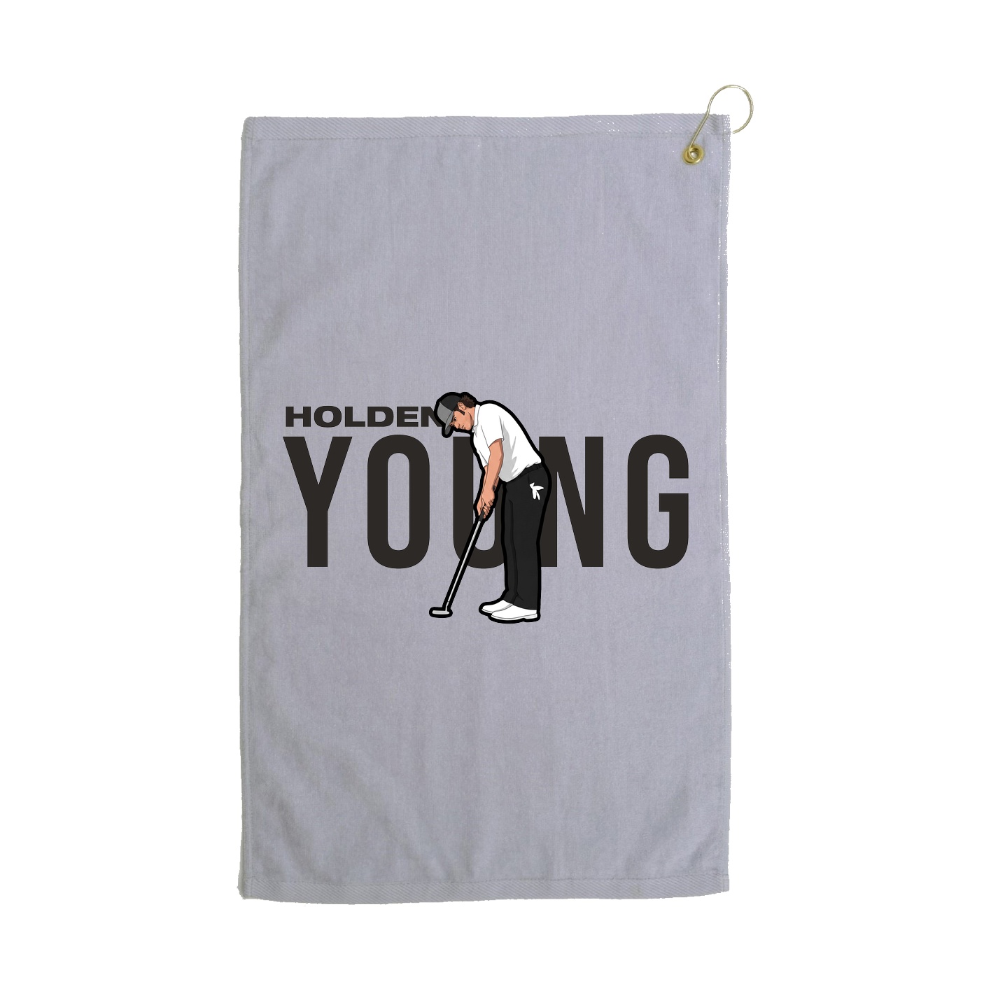 Golf Towel — Player Name in Grey