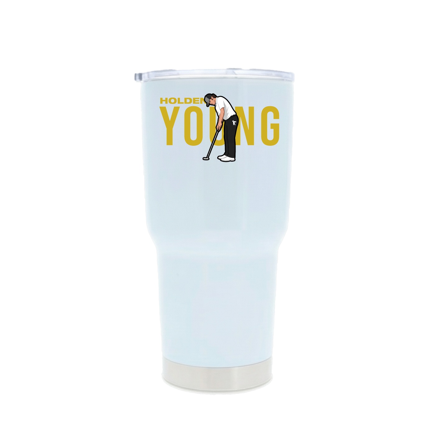 30oz Stainless Steel Tumbler — Player Name in White