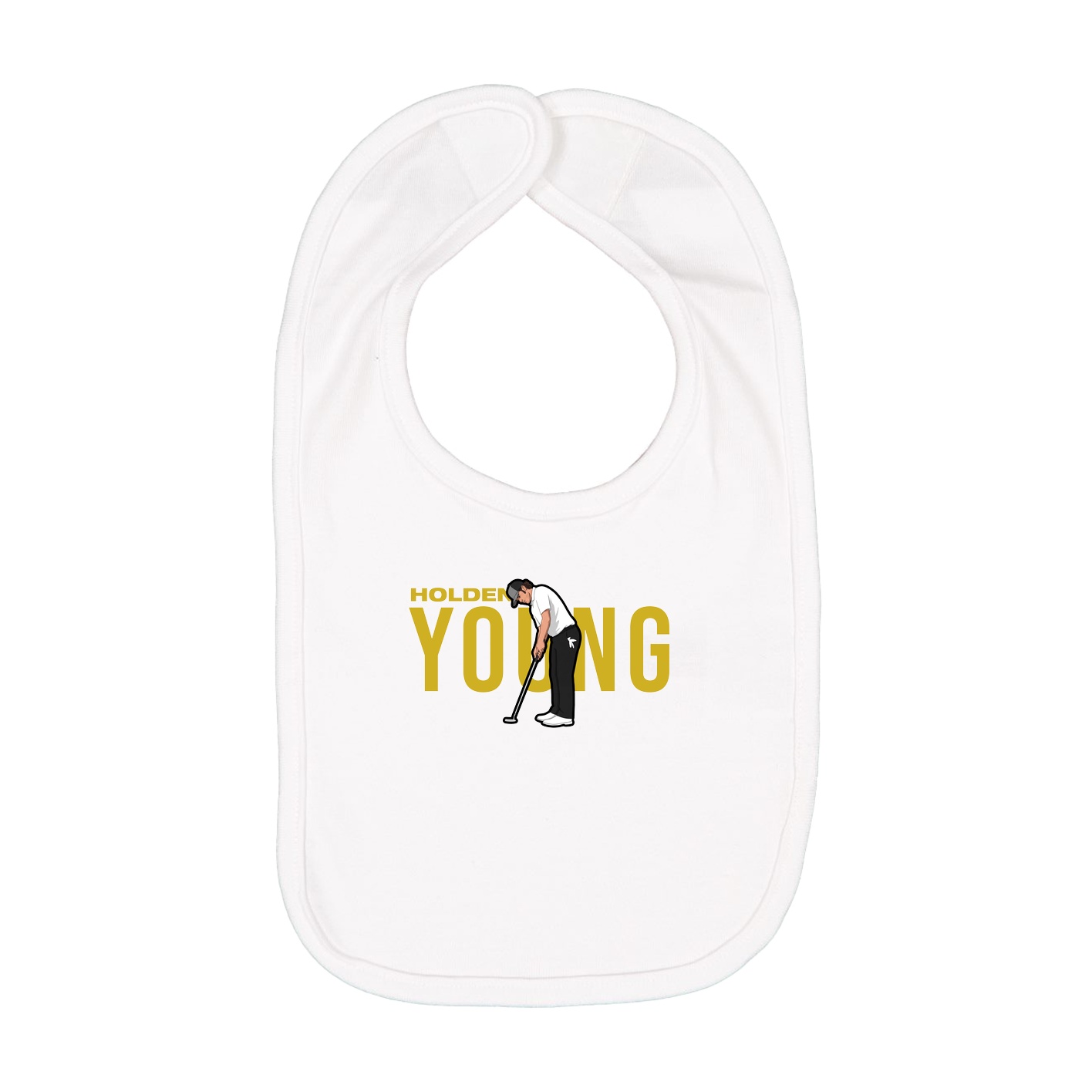Infant Bib — Player Name in White
