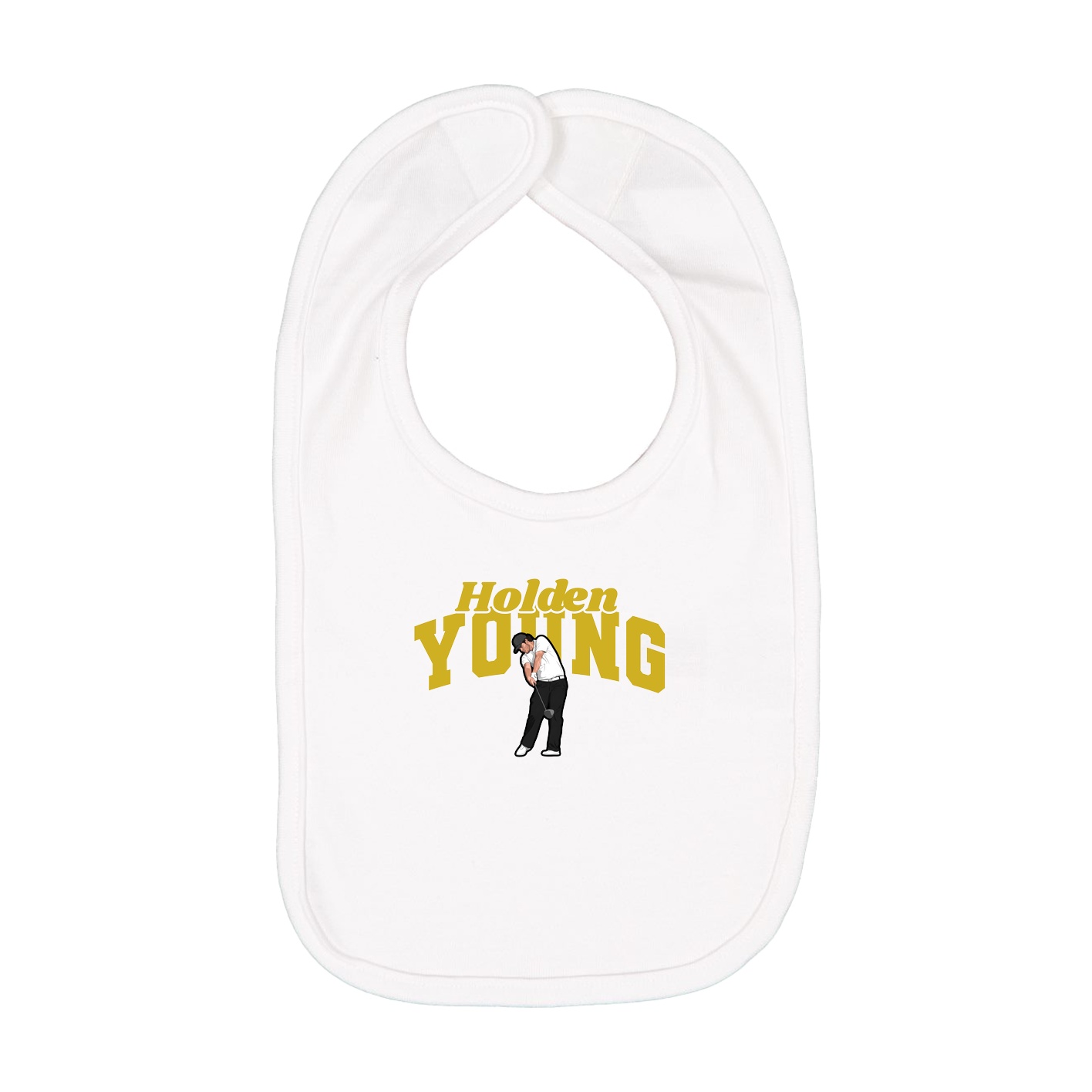 Infant Bib — Signature Arch in White