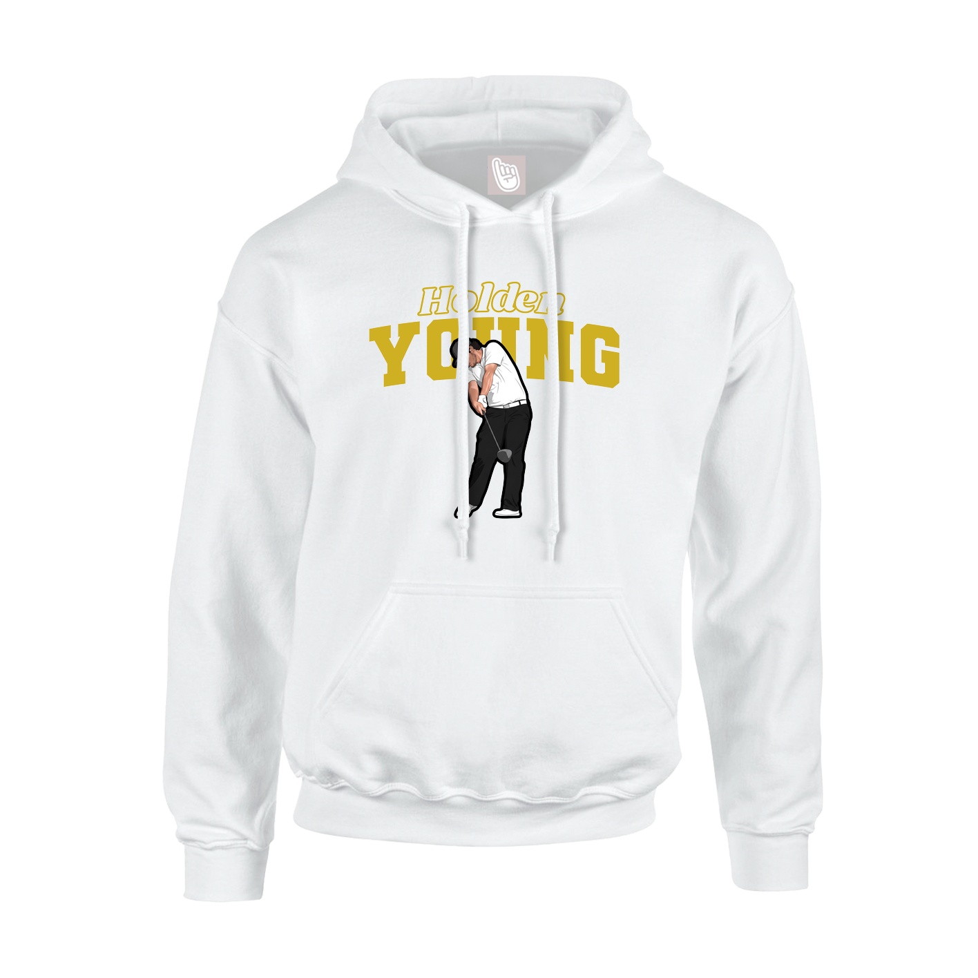 Hoodie — Name Arch in White