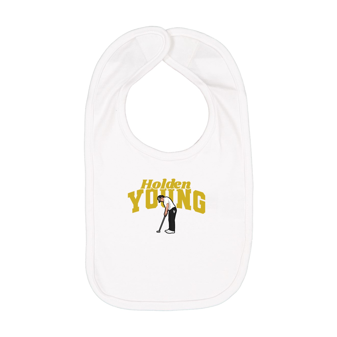 Infant Bib — Signature Arch in White