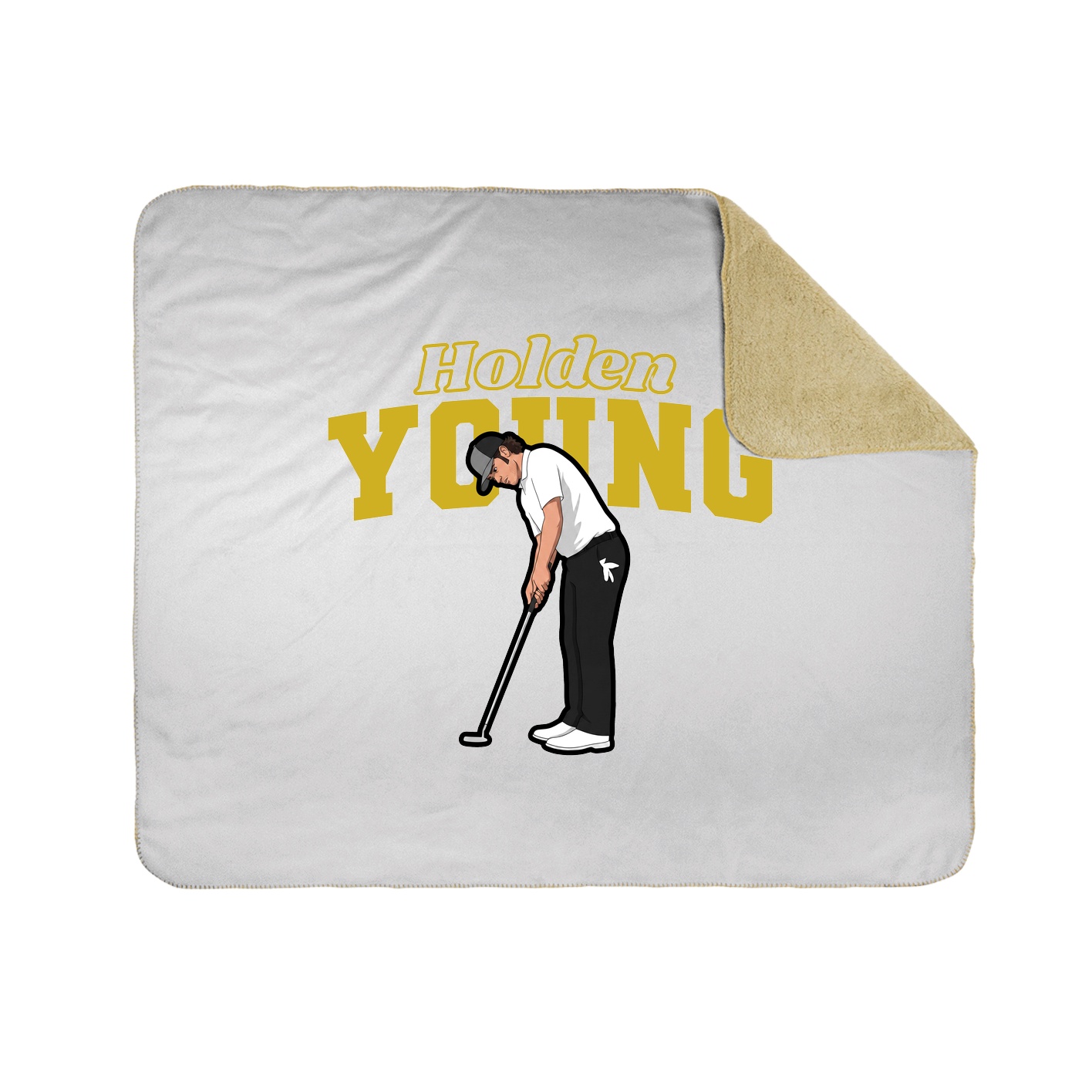 Throw Blanket — Name Arch in White