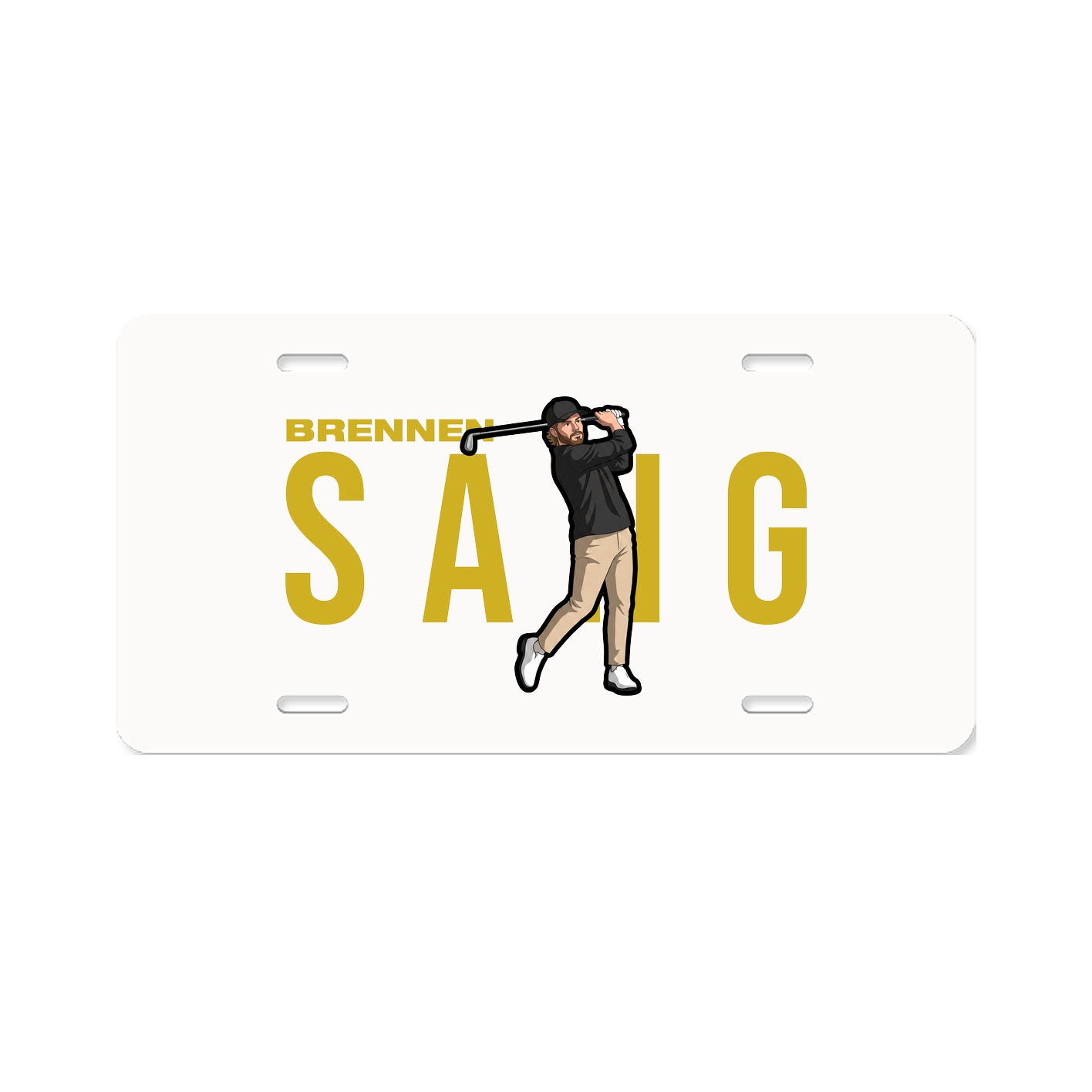 License Plate — Player Name in Classic