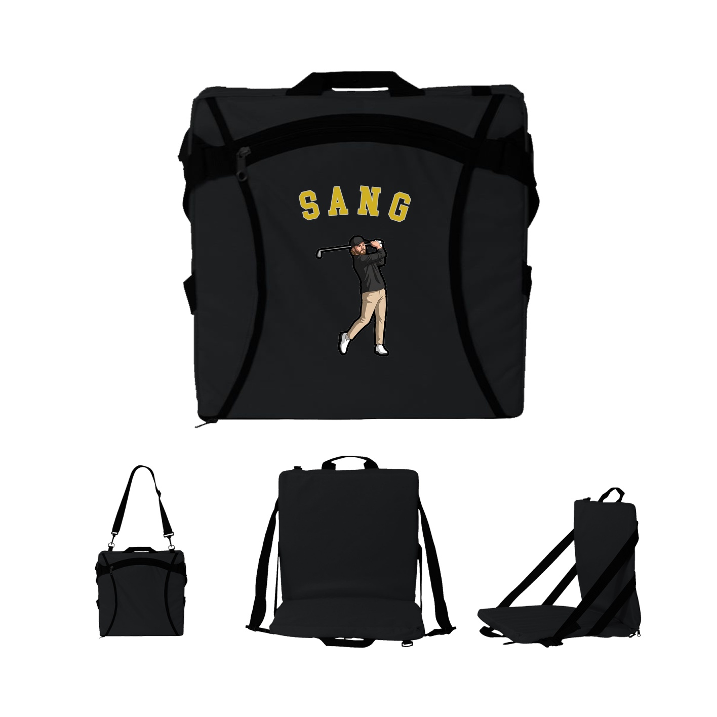 Folding Stadium Seat — Shirsey Arch in Black