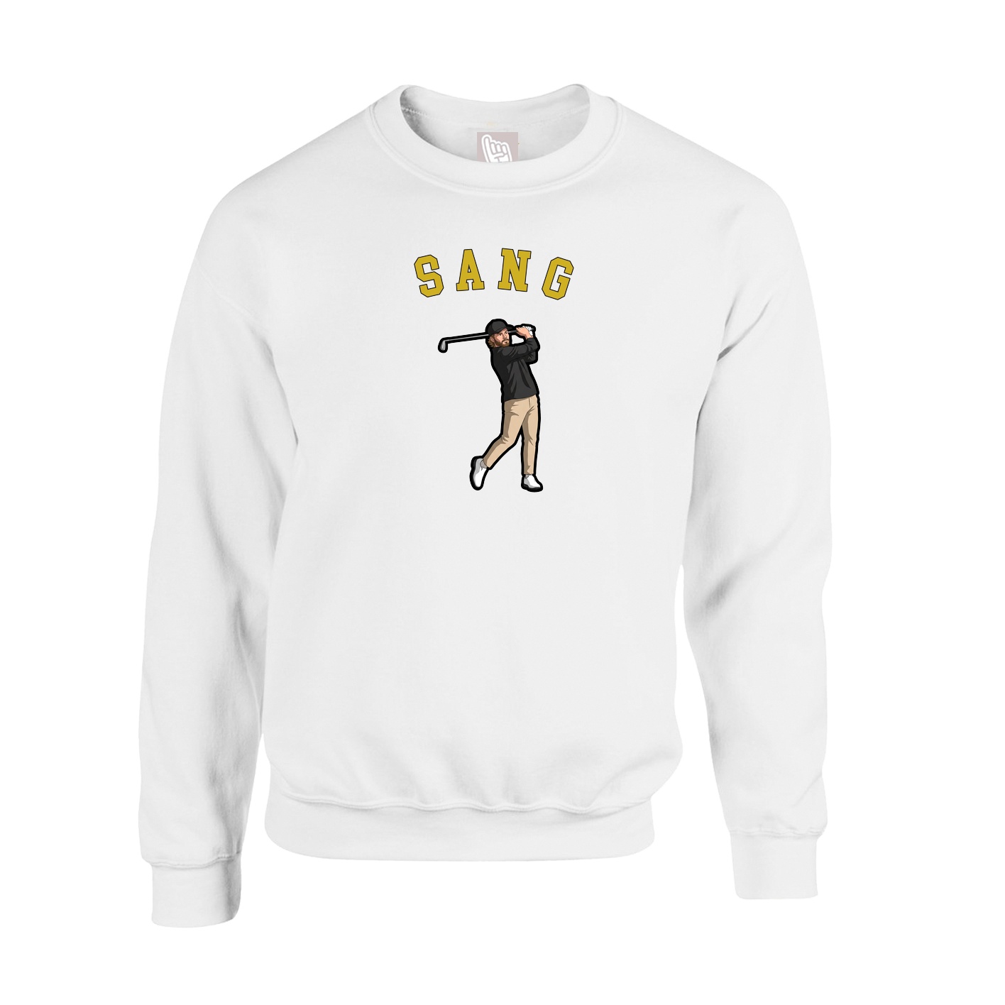 Fleece Crew — Shirsey Arch in White