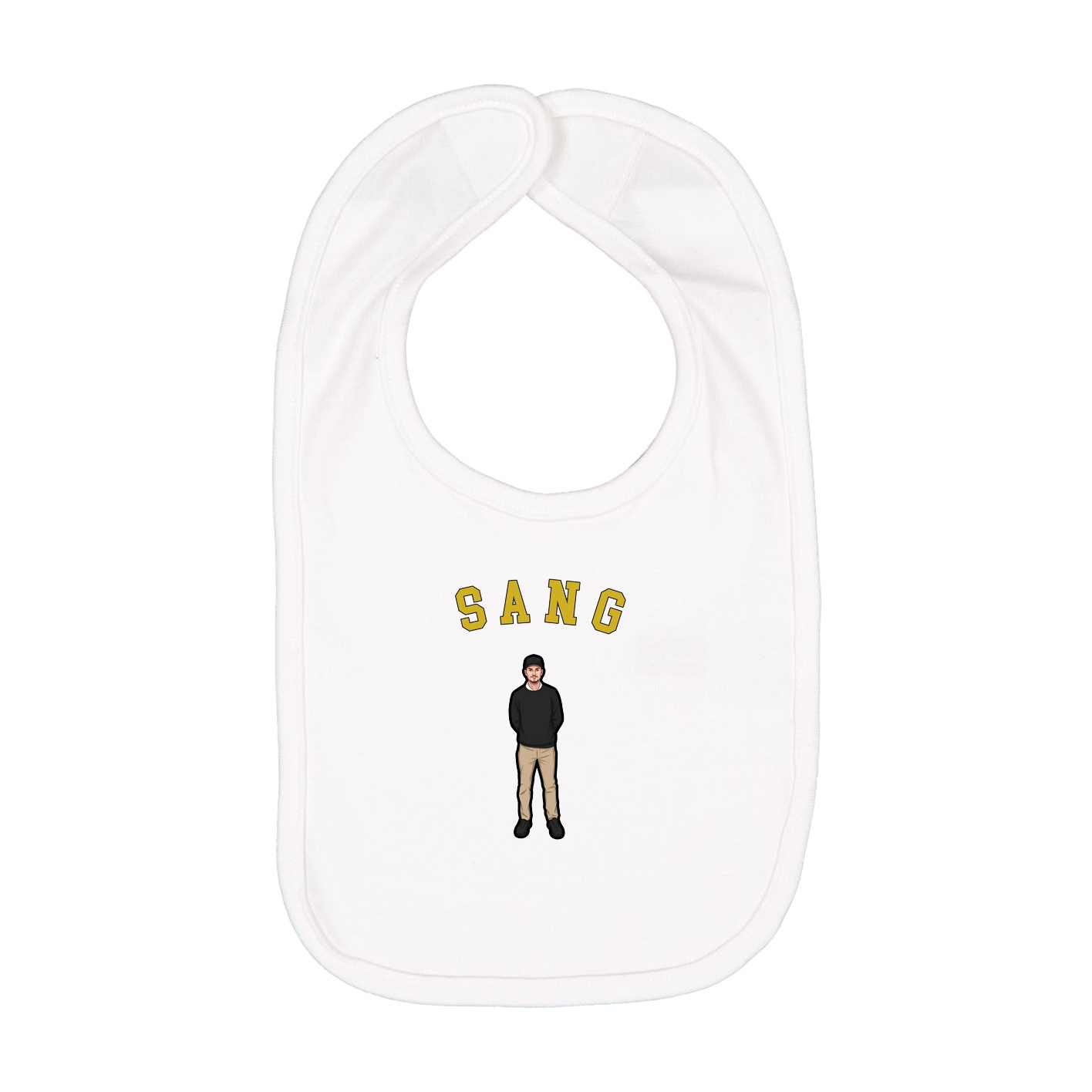 Infant Bib — Shirsey Arch in White