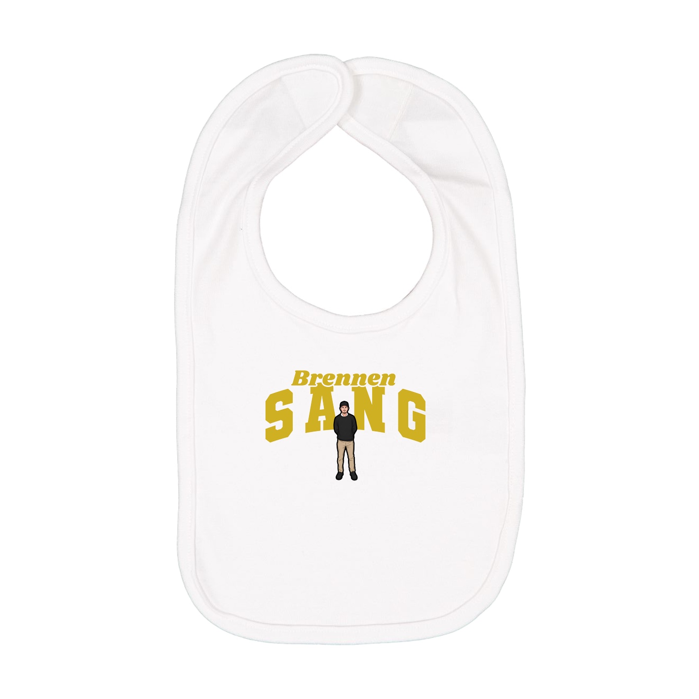 Infant Bib — Signature Arch in White