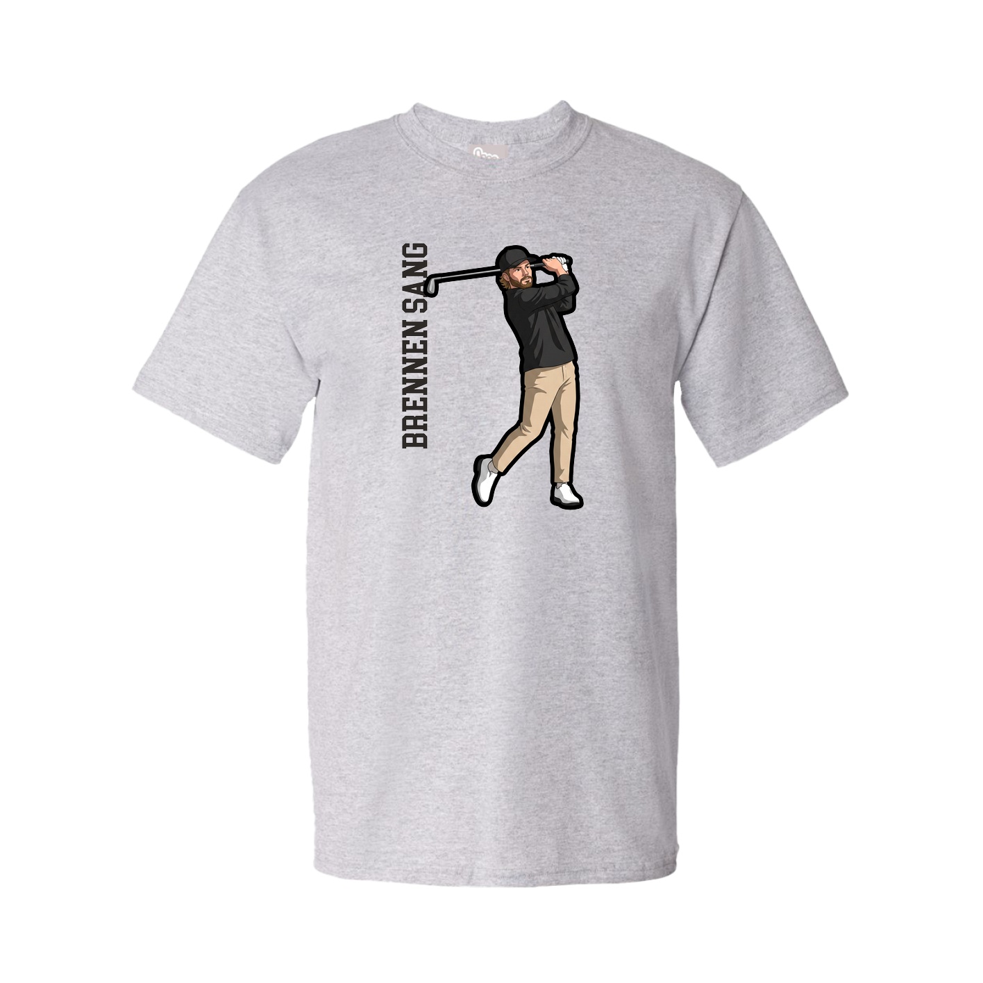 Tee — Name Vertical in Grey