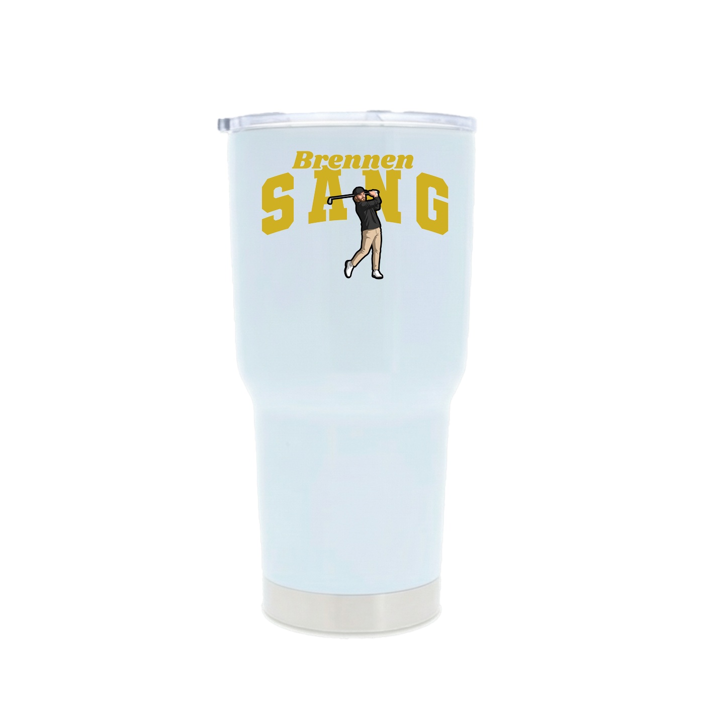 30oz Stainless Steel Tumbler — Signature Arch in White