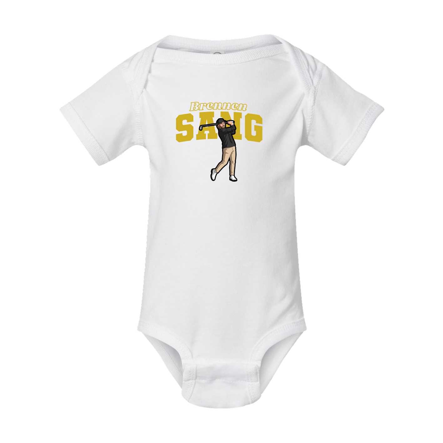 Baby Onesie — Name Arch in White