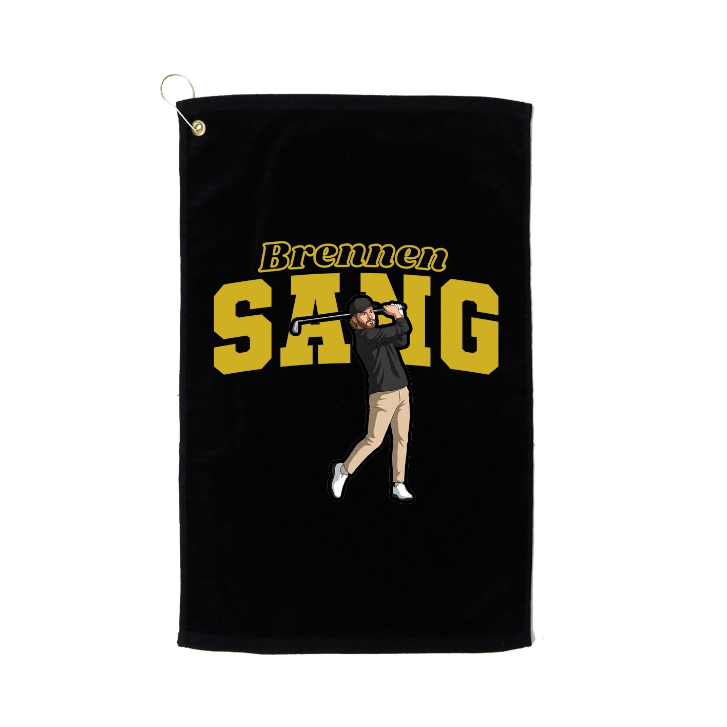 Golf Towel — Name Arch in Black