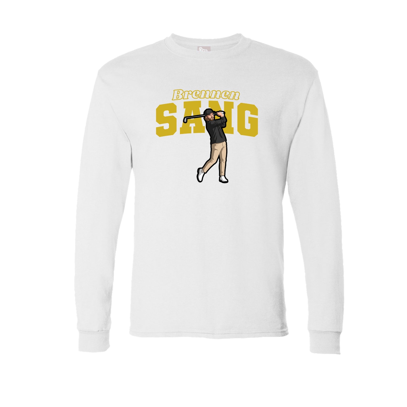 Long Sleeve Tee — Name Arch in White