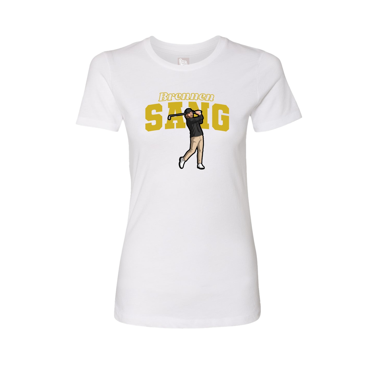 Fitted Women's Tee — Name Arch in White