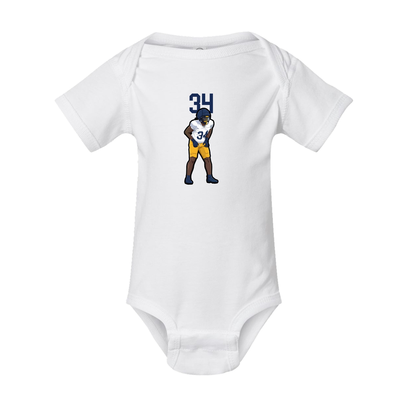 Baby Onesie — Number Top in White