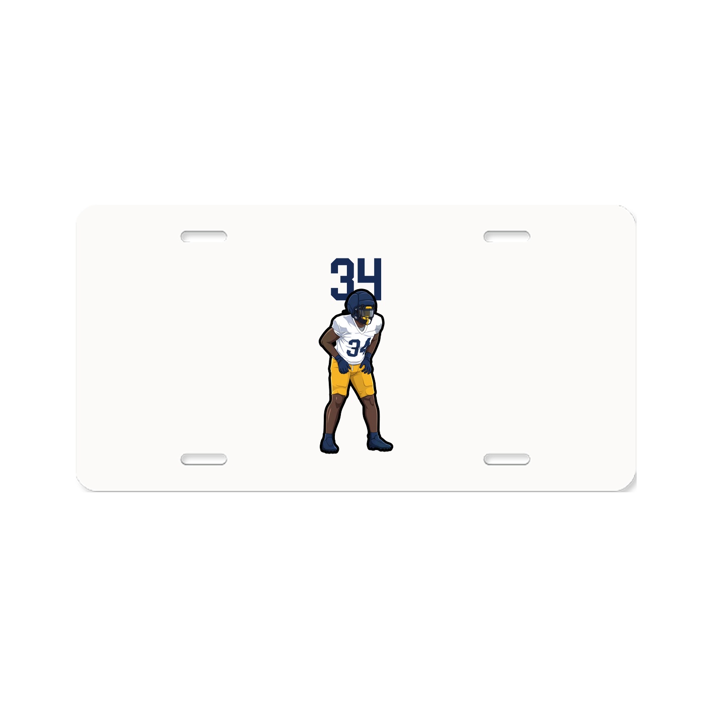 License Plate — Number Top in Classic