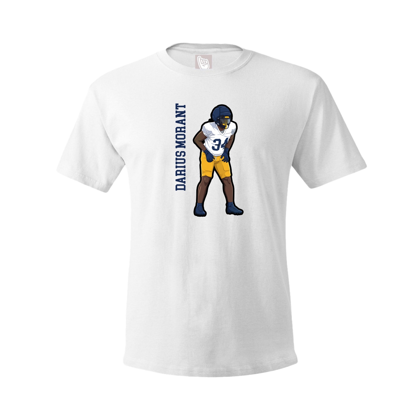 Youth Tee — Name Vertical in White
