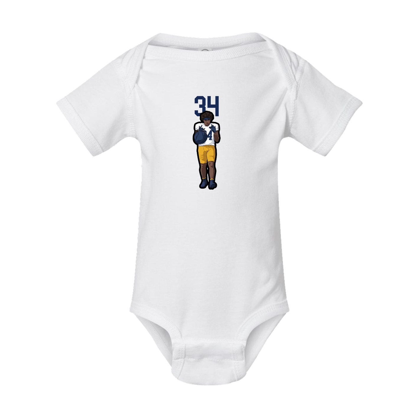 Baby Onesie — Number Top in White