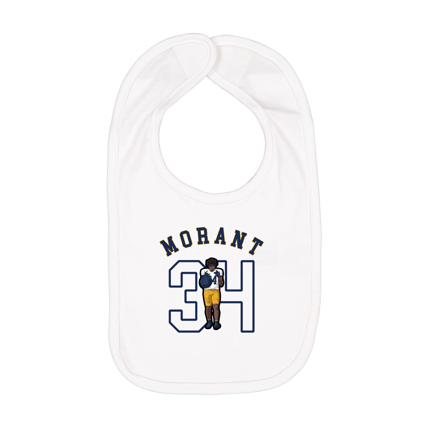 Infant Bib — Shirsey Arch in White