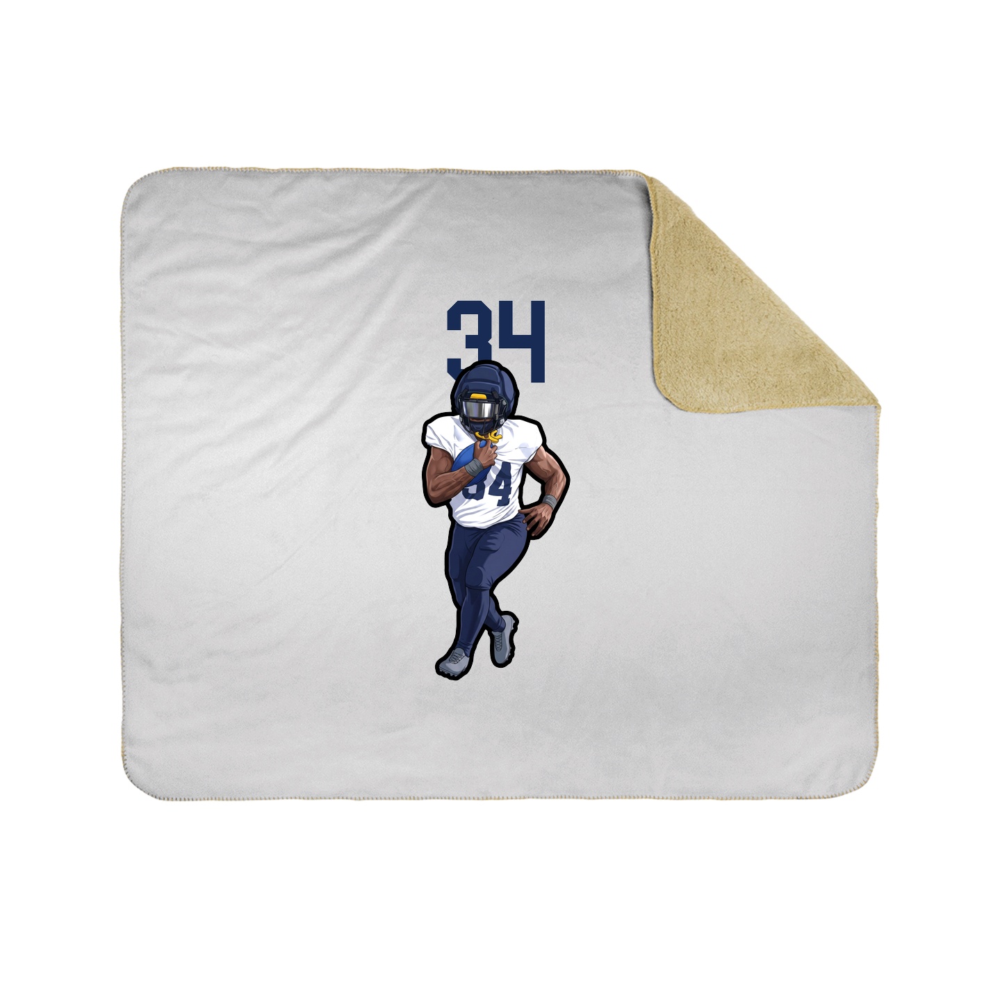 Throw Blanket — Number Top in White