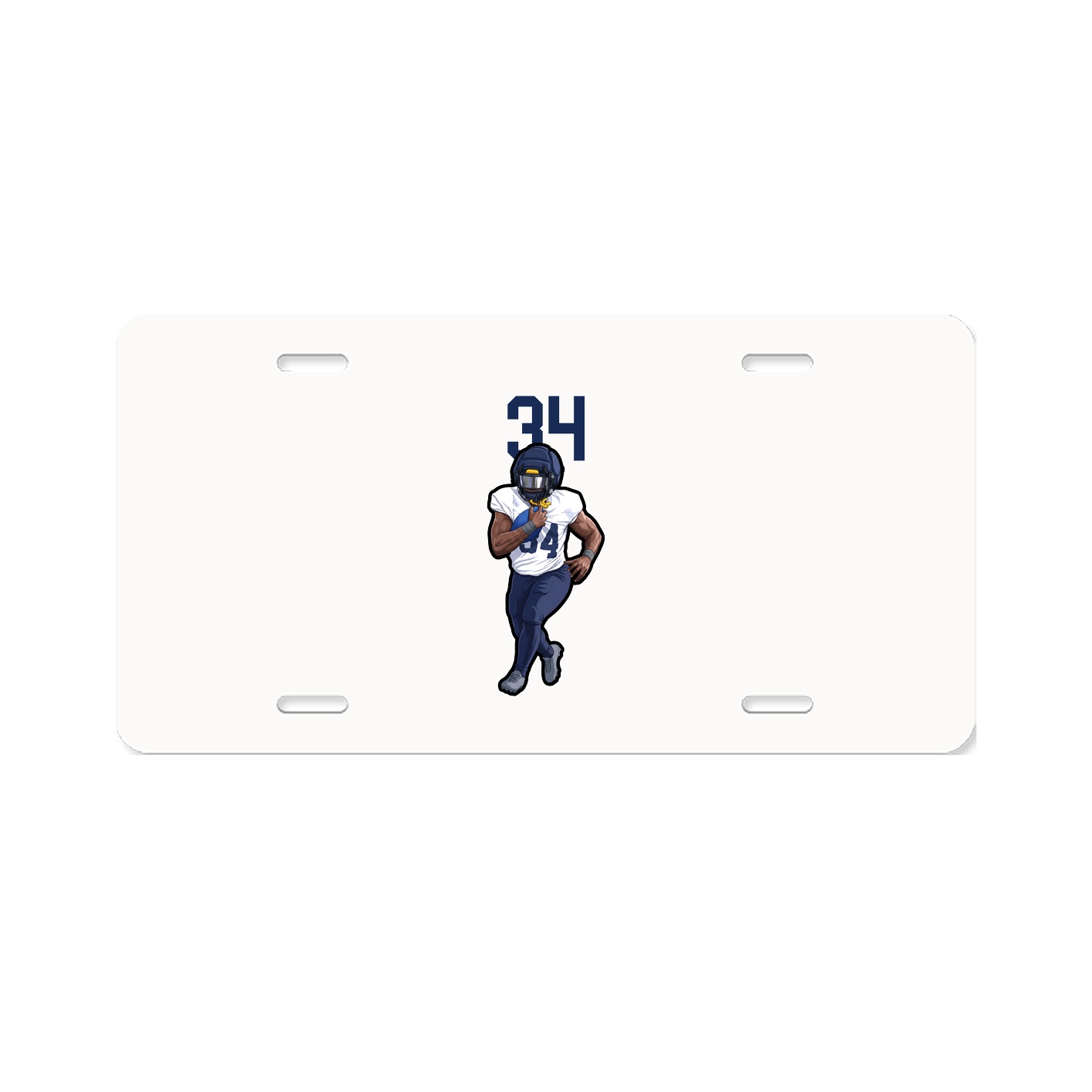 License Plate — Number Top in Classic