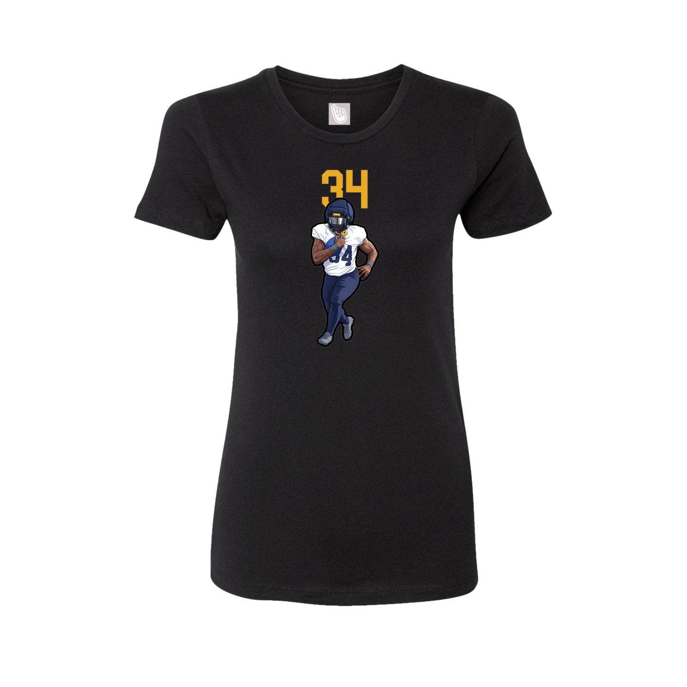 Womens Tee — Number Top in Black