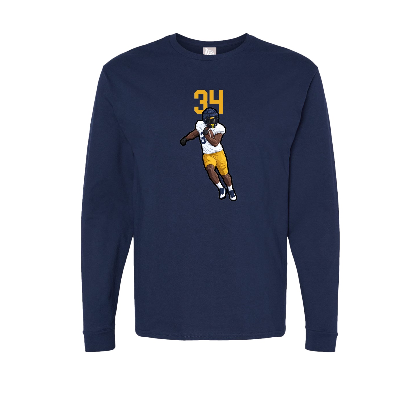 Long Sleeve Tee — Number Top in Navy