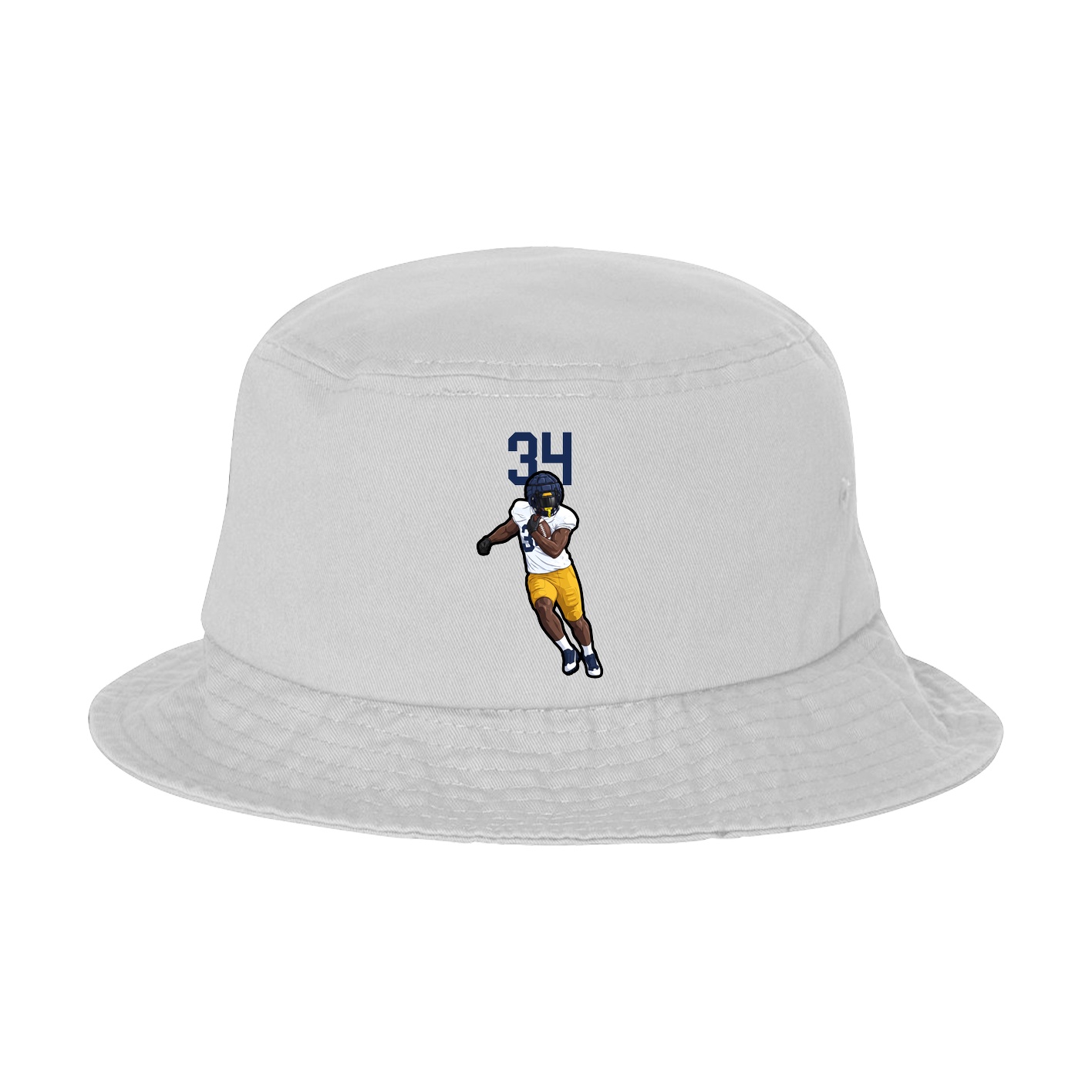 Bucket Cap — Number Top in White