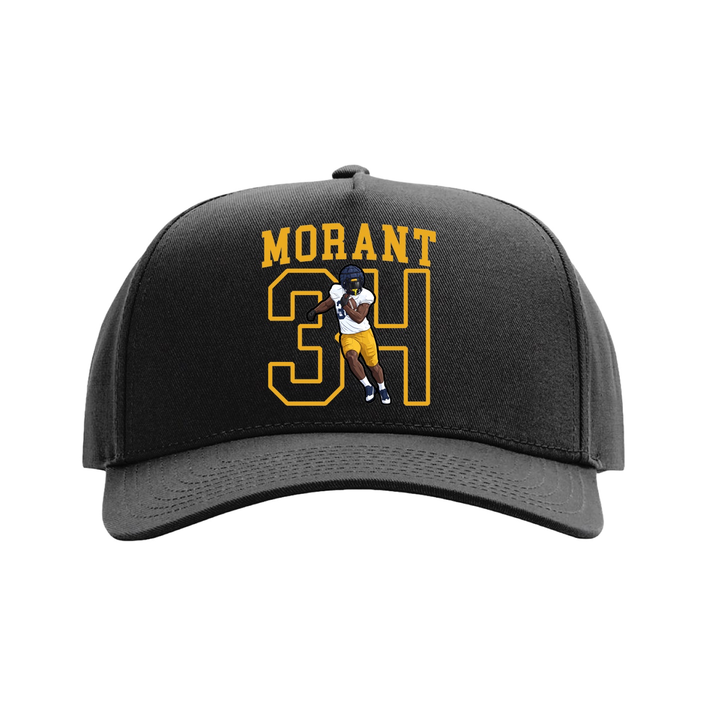 Full Fabric Five-Panel Champ Cap — Shirsey in Black