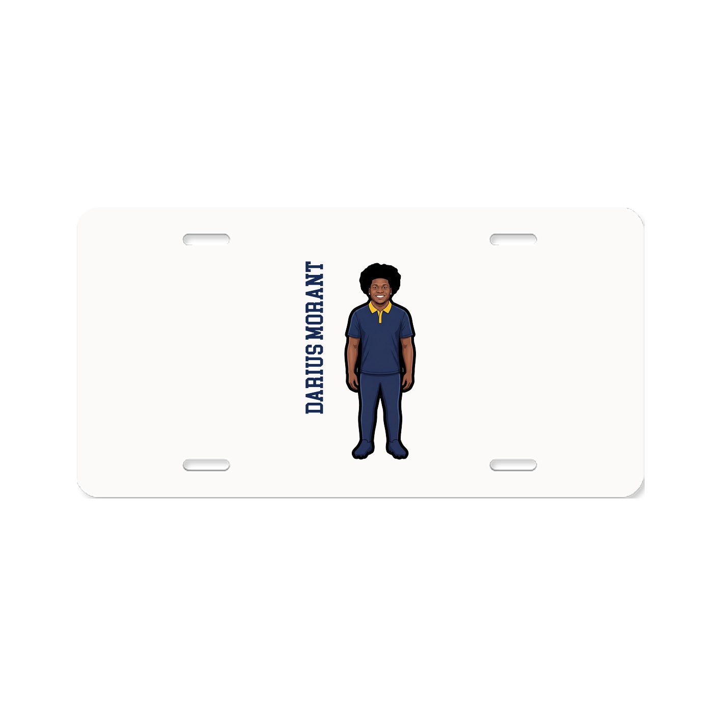 License Plate — Name Vertical in Classic