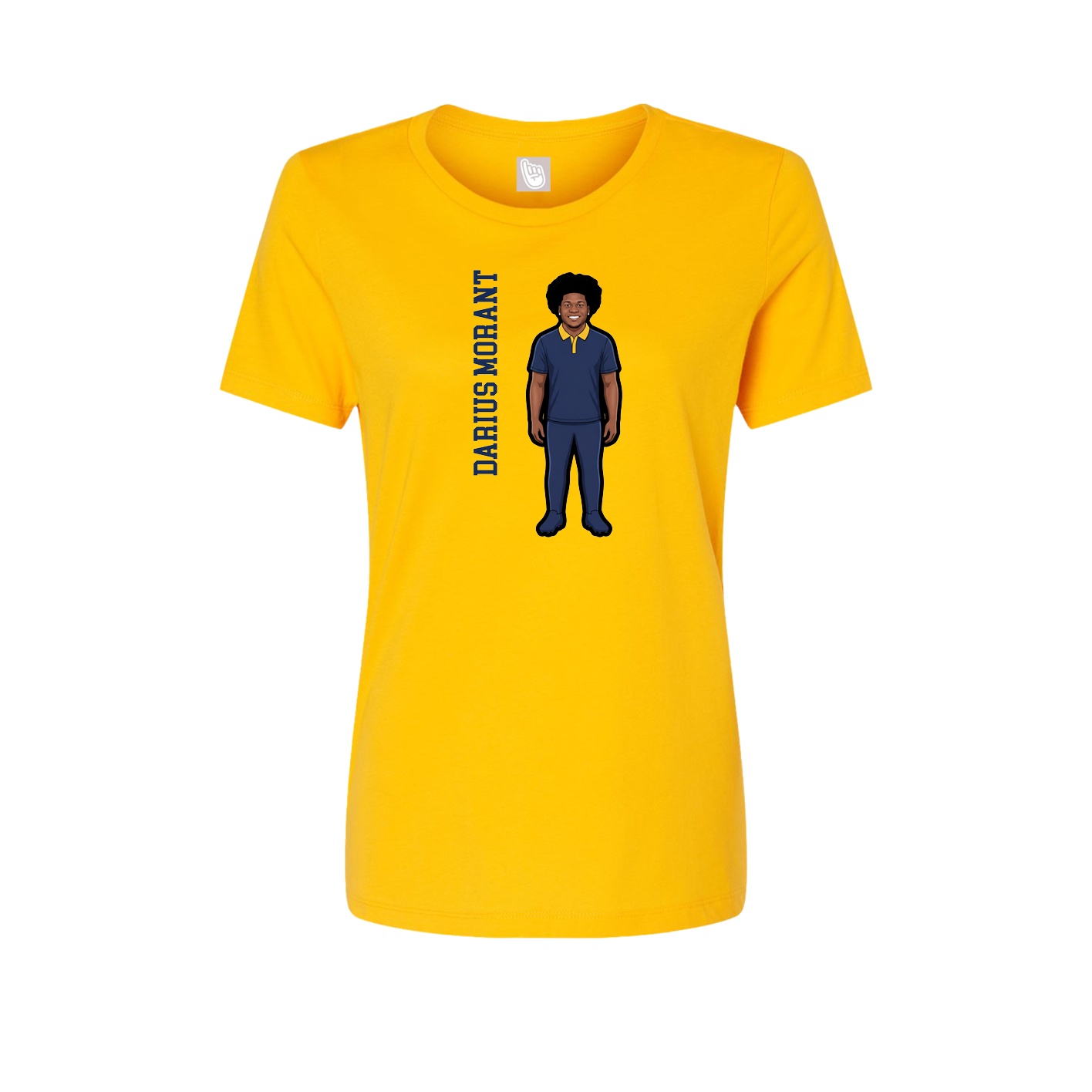 Womens Tee — Name Vertical in Gold