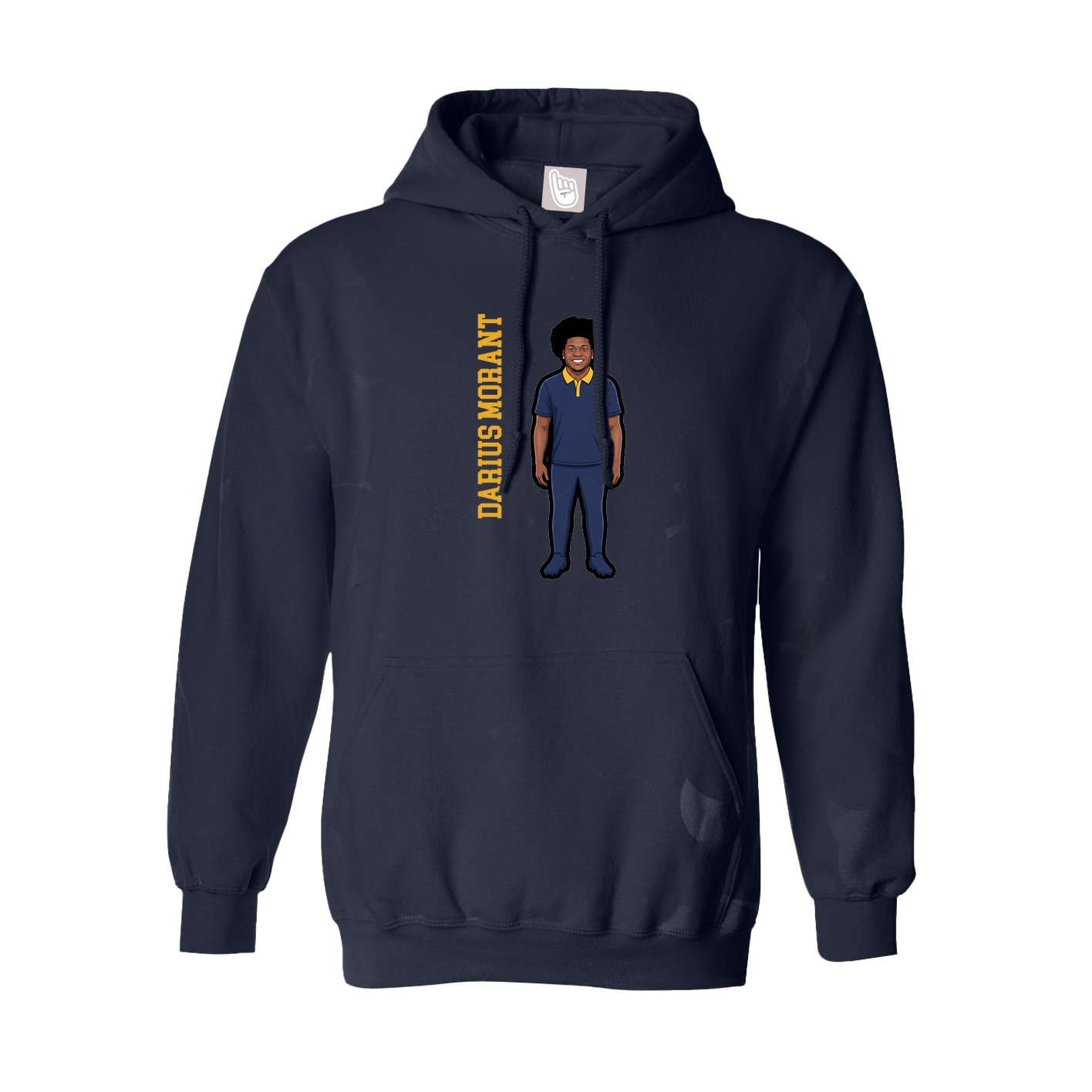 Youth Hoodie — Name Vertical in Navy