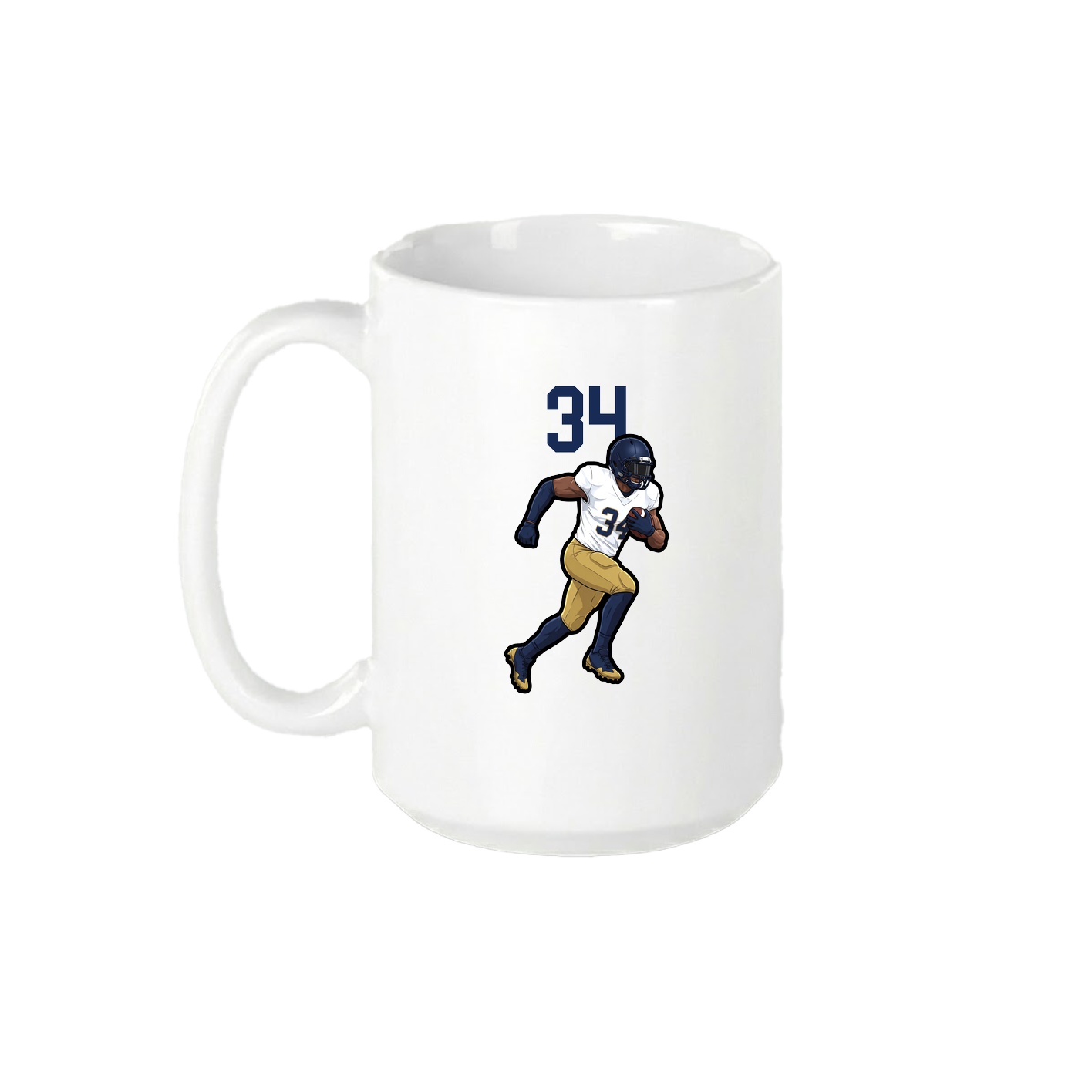 15oz Coffee Mug — Number Top in White