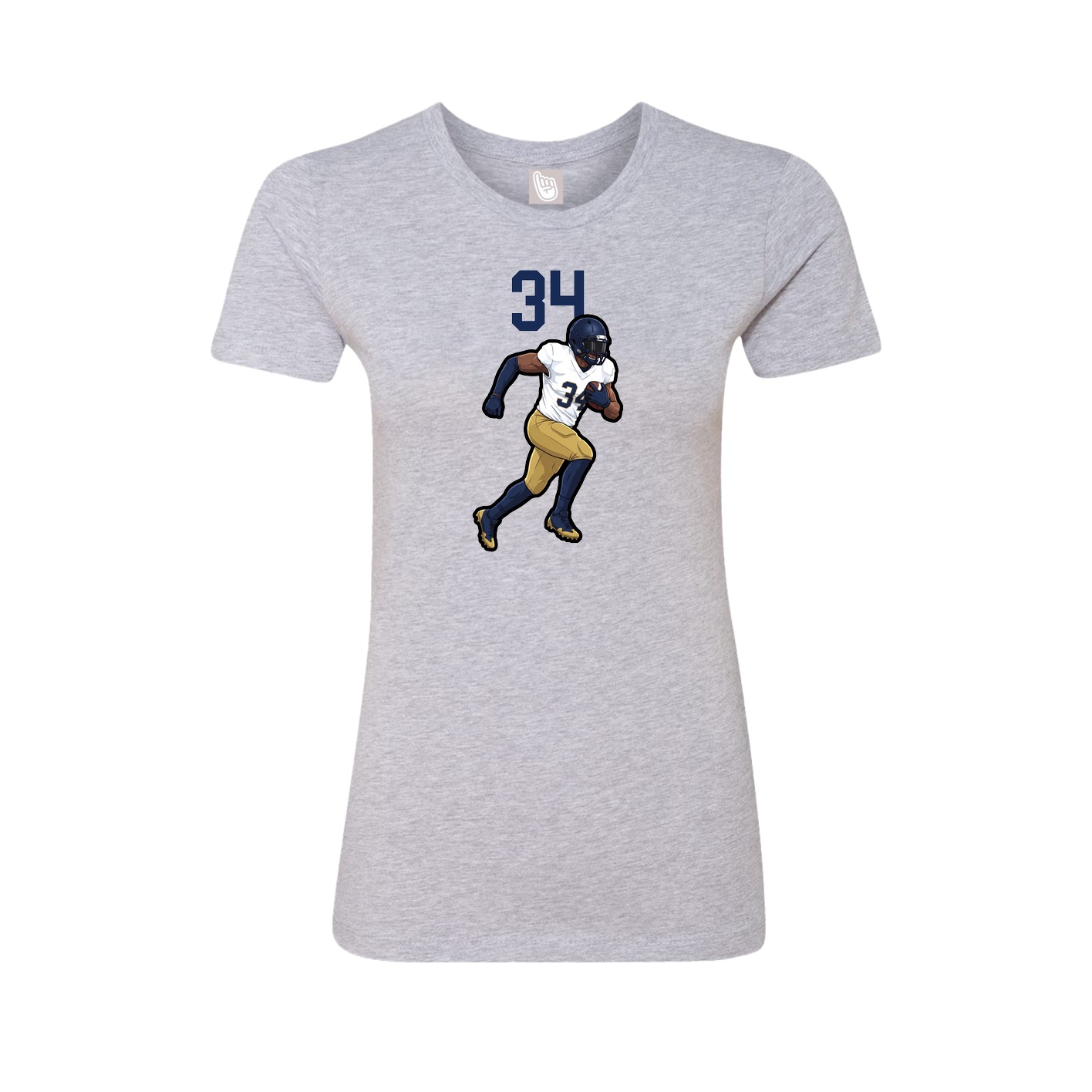 Womens Tee — Number Top in Grey