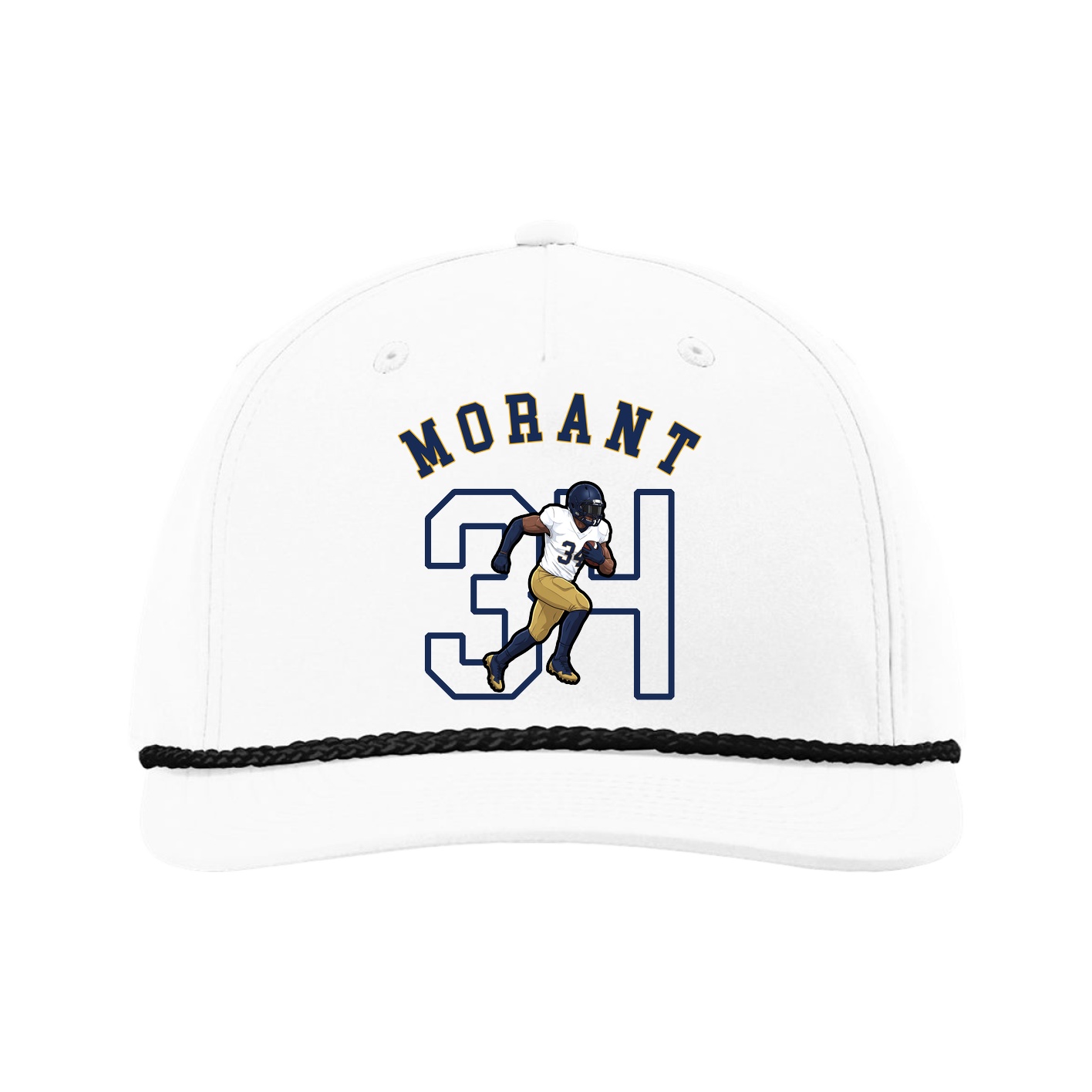 Five-Panel Classic Rope Cap — Shirsey Arch in White